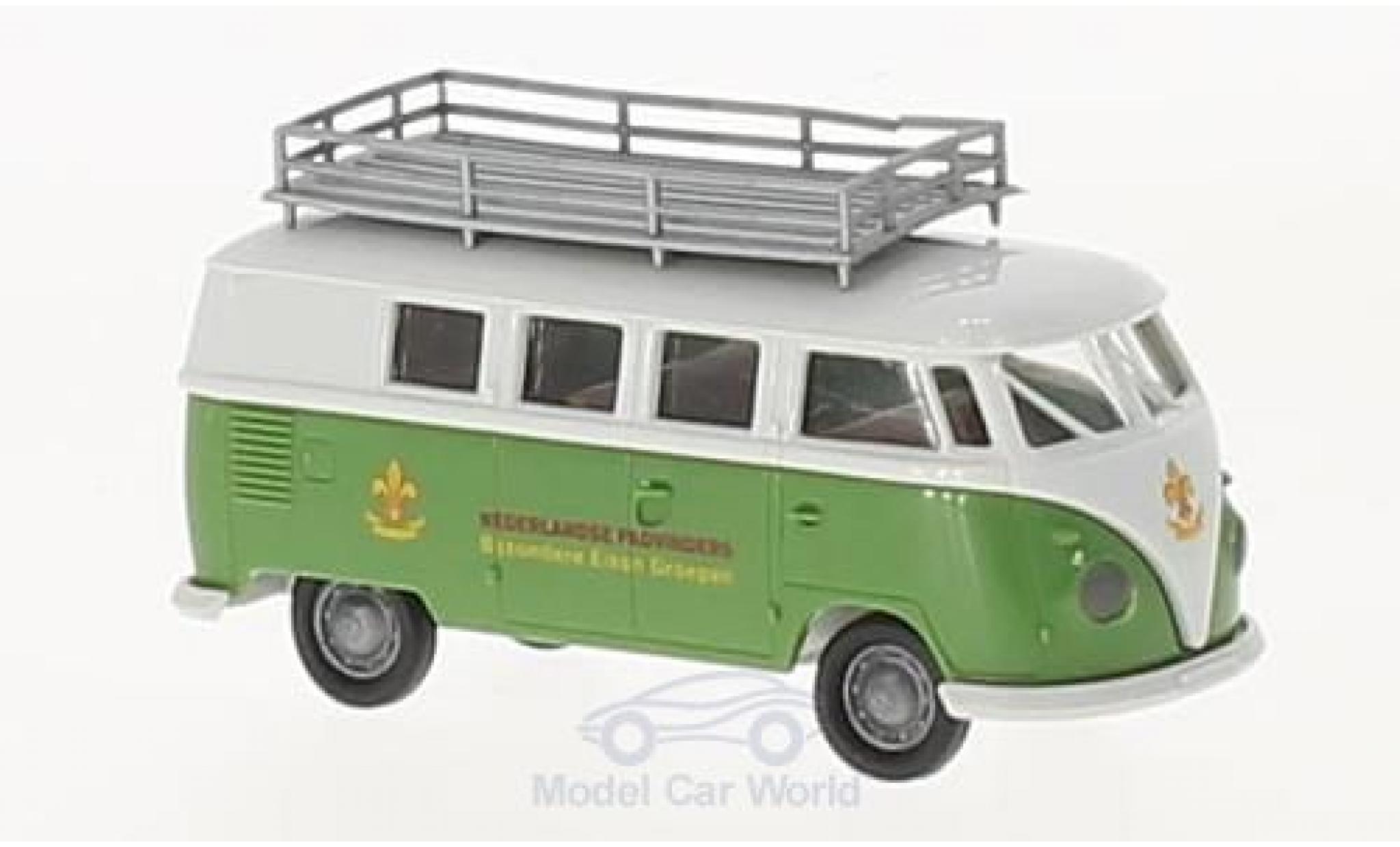 Volkswagen T1 B 1/87 Brekina b Stationwagen Ned. Padvinders (NL) modelauto