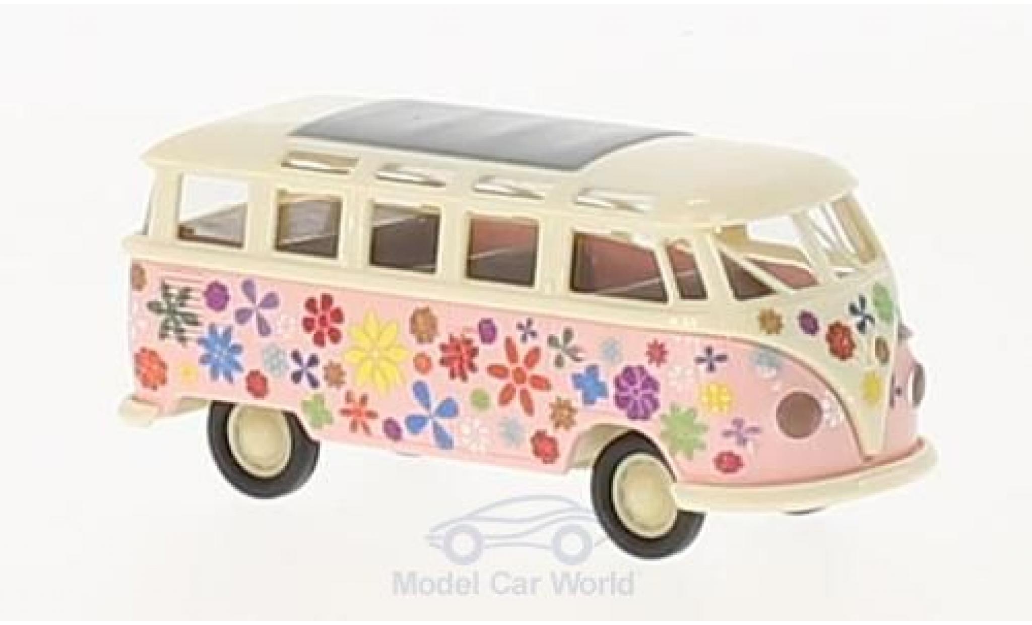 Volkswagen T1 1/87 Brekina b Samba Flower Power modelauto
