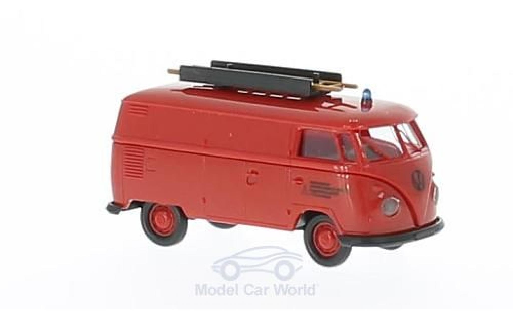Volkswagen T1 1/87 Brekina b Werkfeuerwehr Fahr Kasten modelauto