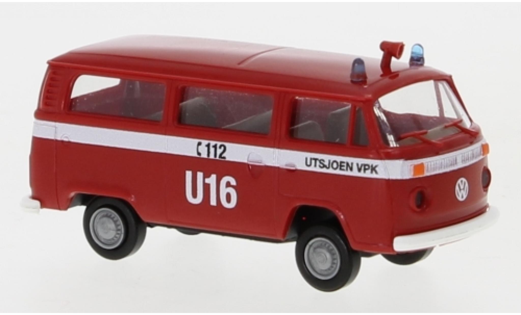 Volkswagen T2 1/87 Brekina Stationwagen Utsjoen VPK 1972 modelauto
