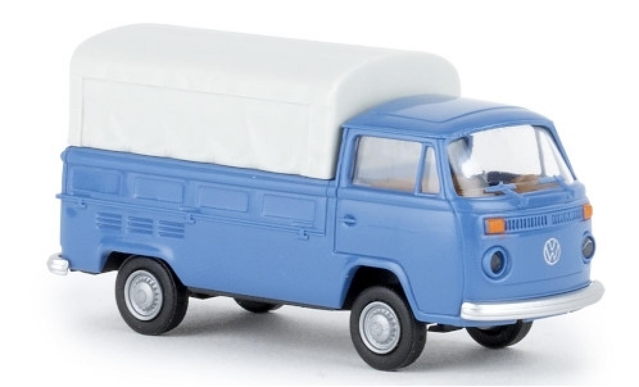 Volkswagen T2 1/87 Brekina Pritsche blauw 1972 modelauto