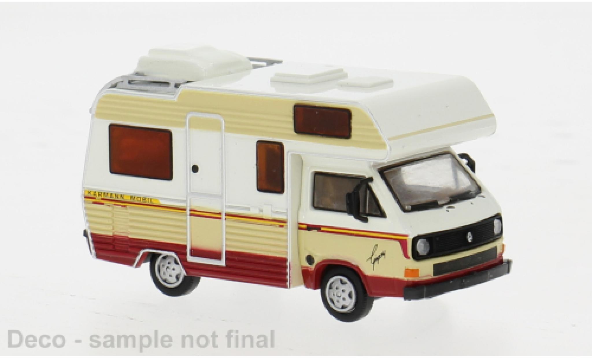 Volkswagen T3 1/87 Brekina Camper wit/beige 1983 1:87 modelauto