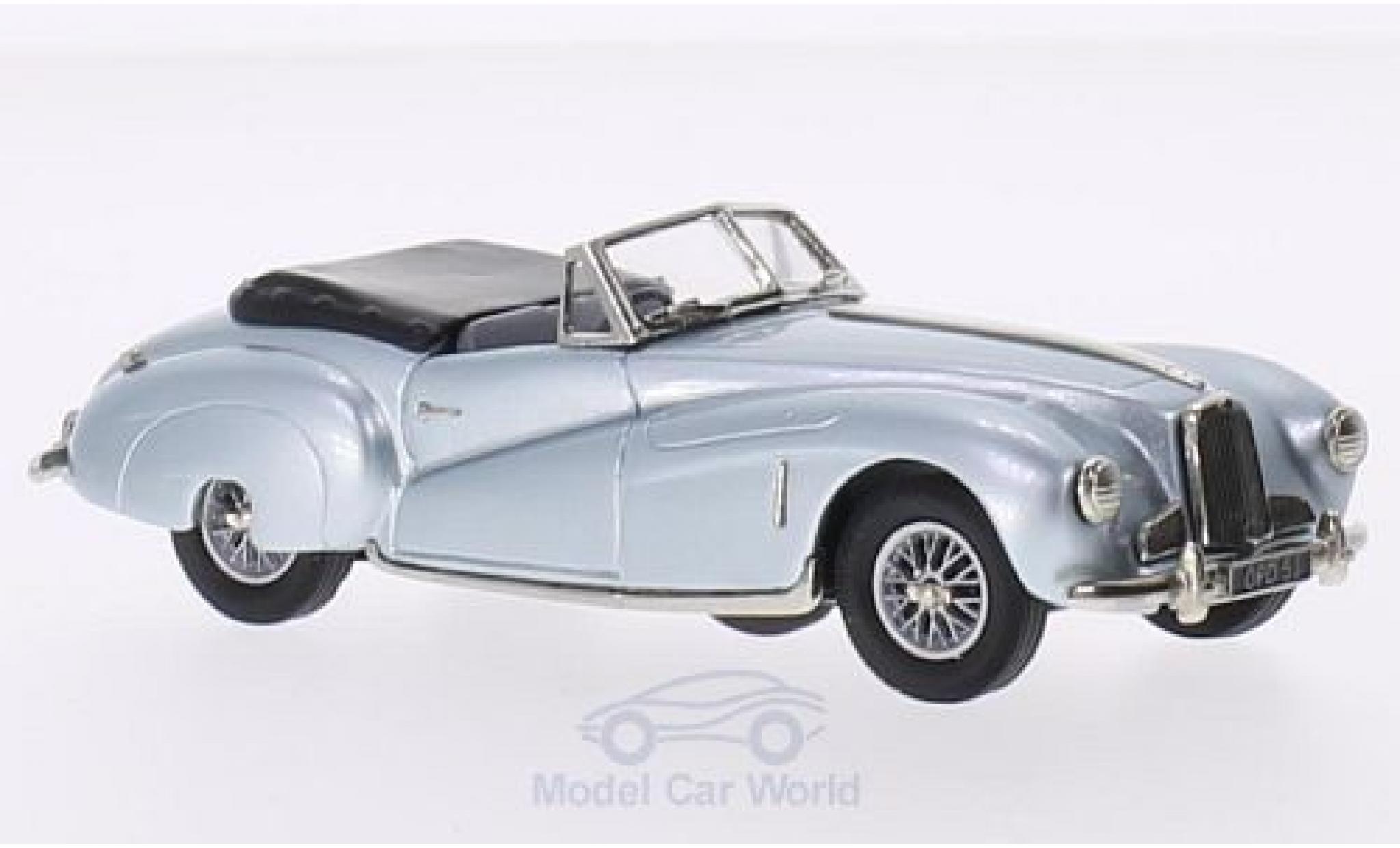Aston Martin DB1 1/43 Brooklin metallic blauw RHD 1948 modelauto