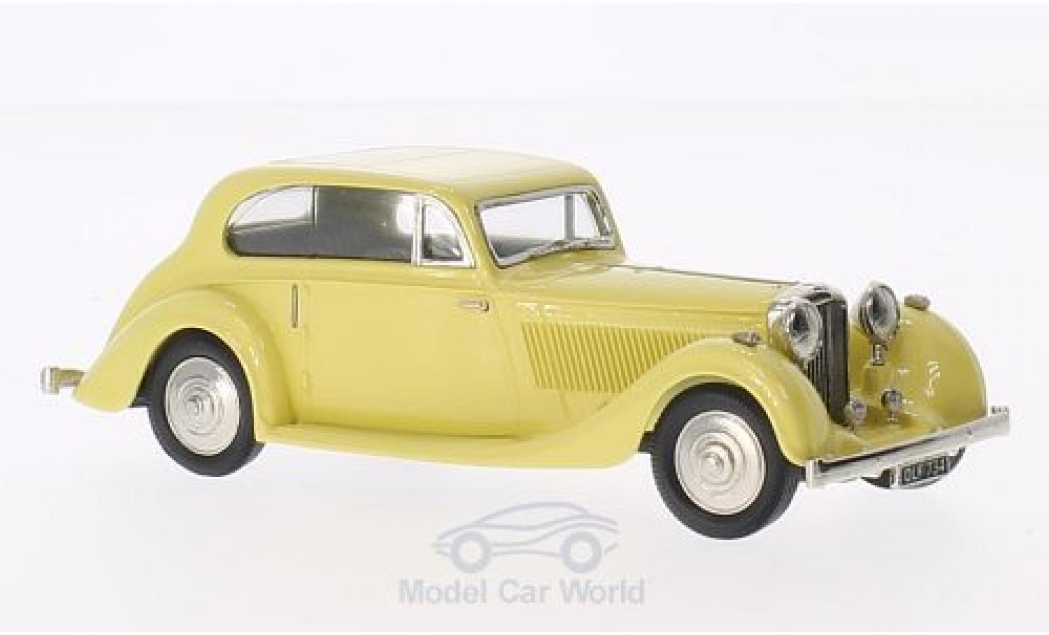 Bentley 4.5 1/43 Brooklin 4 1/4 Litre Barker geel 1936 modelauto
