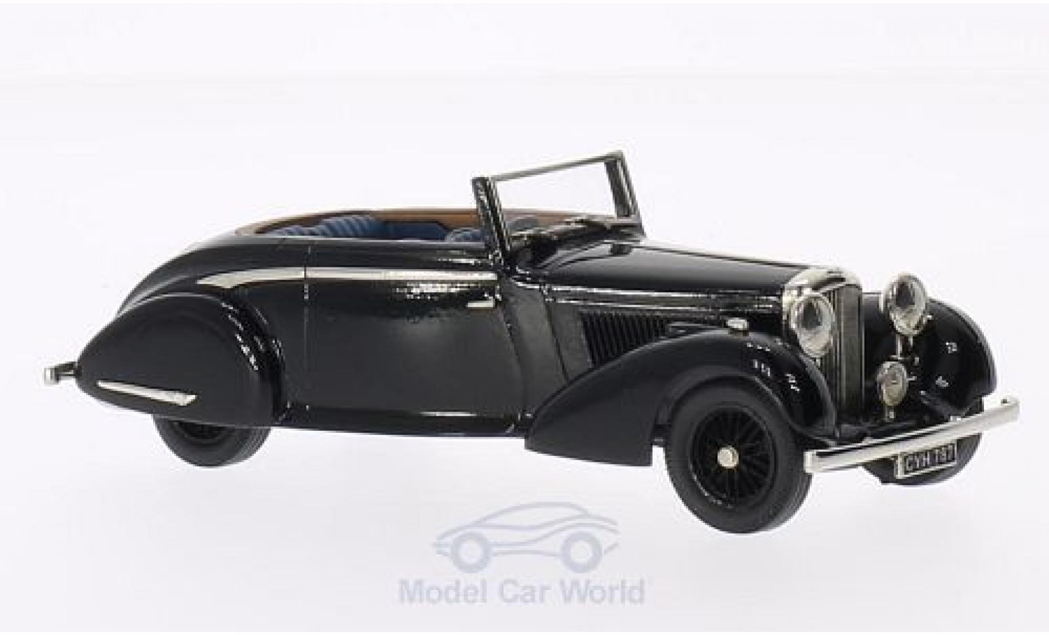 Bentley 4.5 1/43 Brooklin 4 1/4 Litre CHD H.J.Mulliner zwart 1936 modelauto