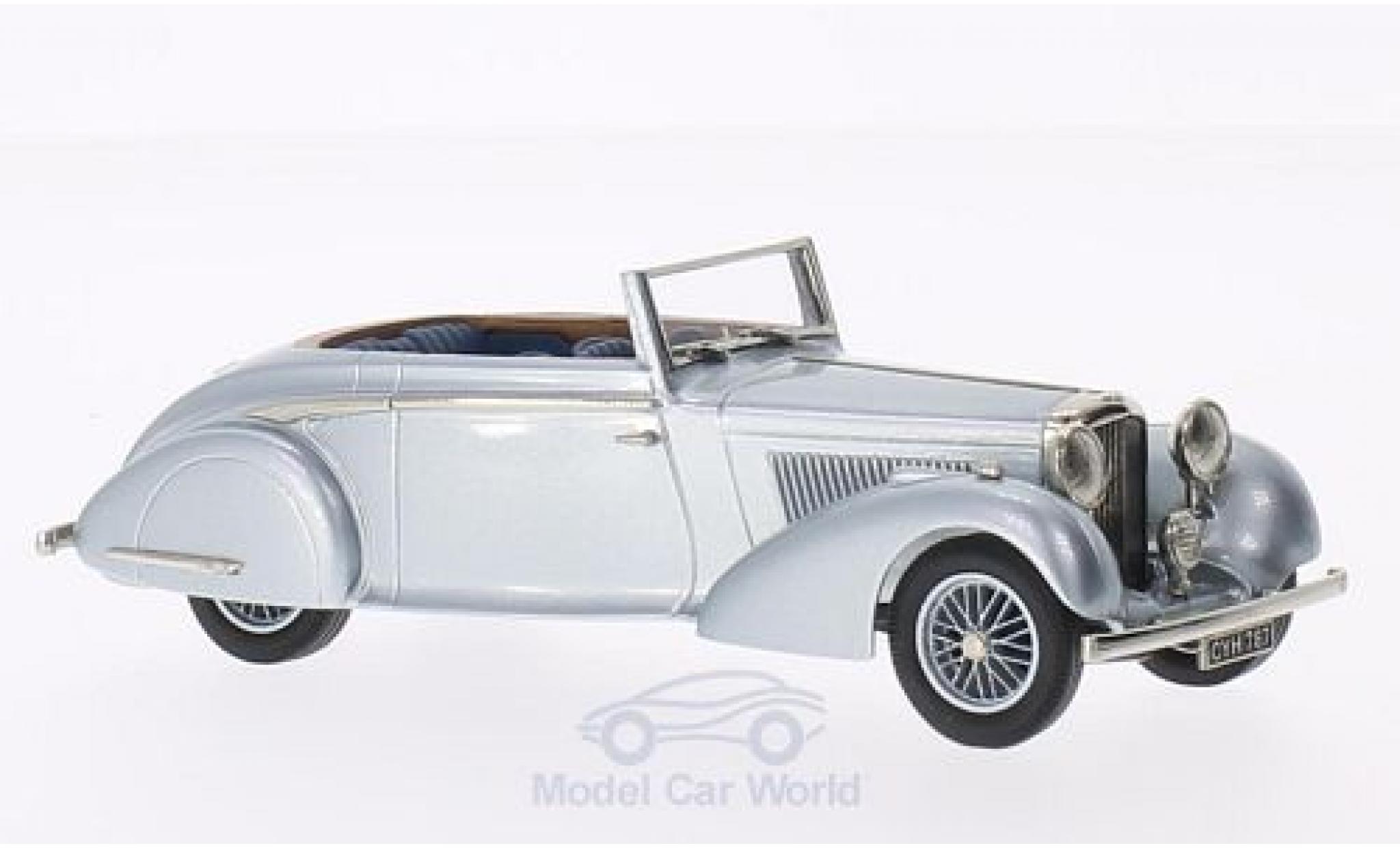 Bentley 4.5 1/43 Brooklin 4 1/4 Litre CHD H.J.Mulliner grijs 1936 modelauto