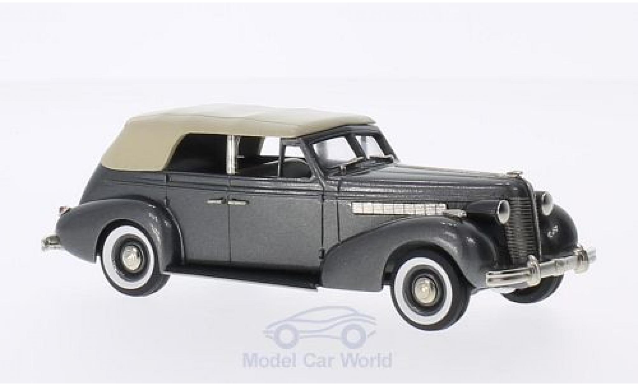 Buick Special 1/43 Brooklin 4-door Phaeton M-40C metallic grijs/beige 1938 modelauto