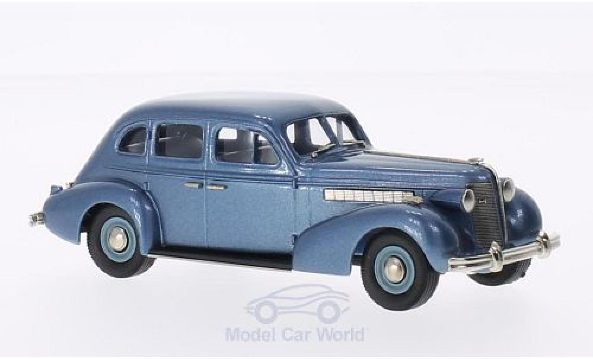 Buick Special 1/43 Brooklin Plain Back 4-door Sedan M-47 metallic blauw 1937 modelauto