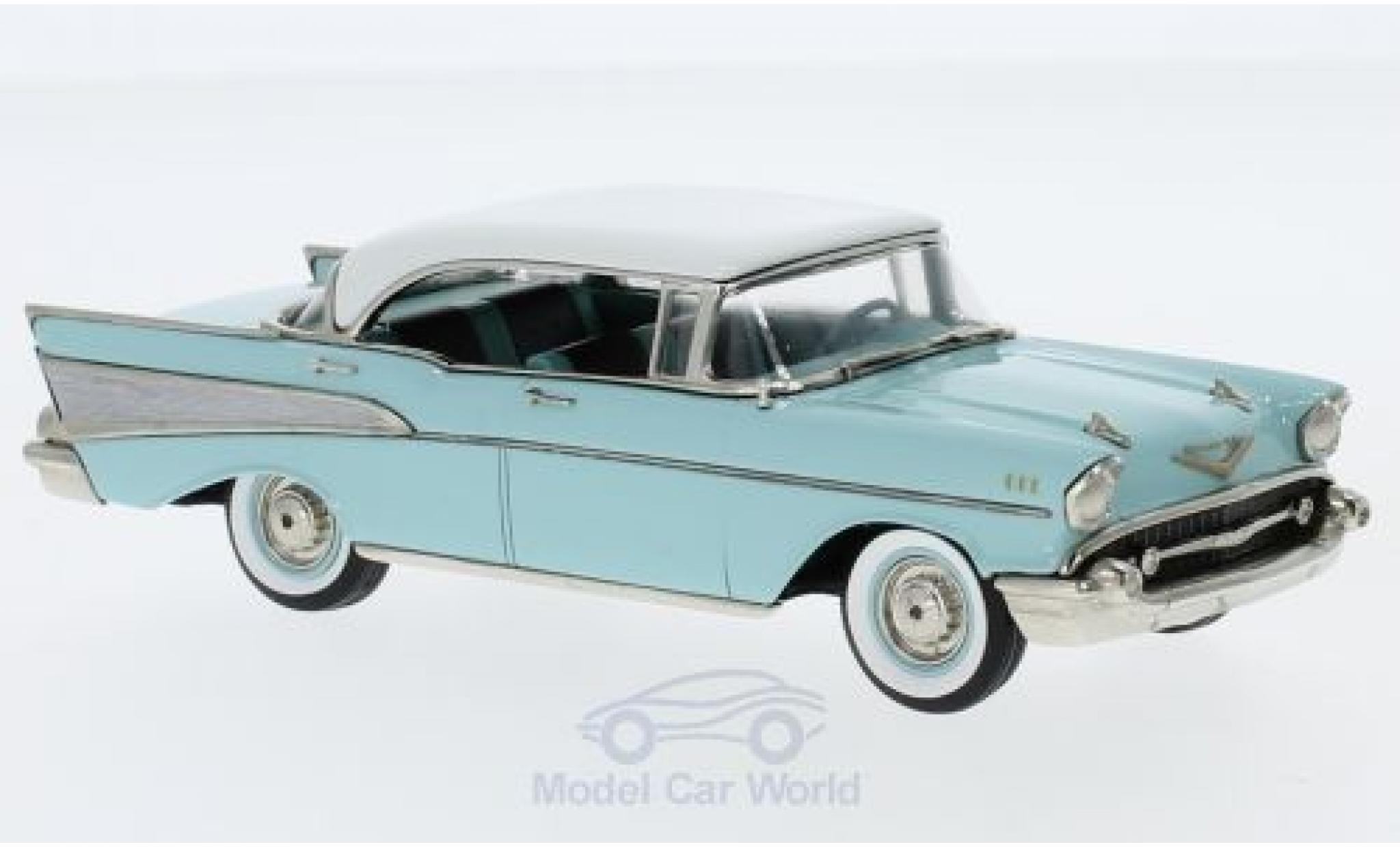 Chevrolet Bel Air 1/43 Brooklin 4-Door HardTop t&uuml;rkis/wit 1957 modelauto