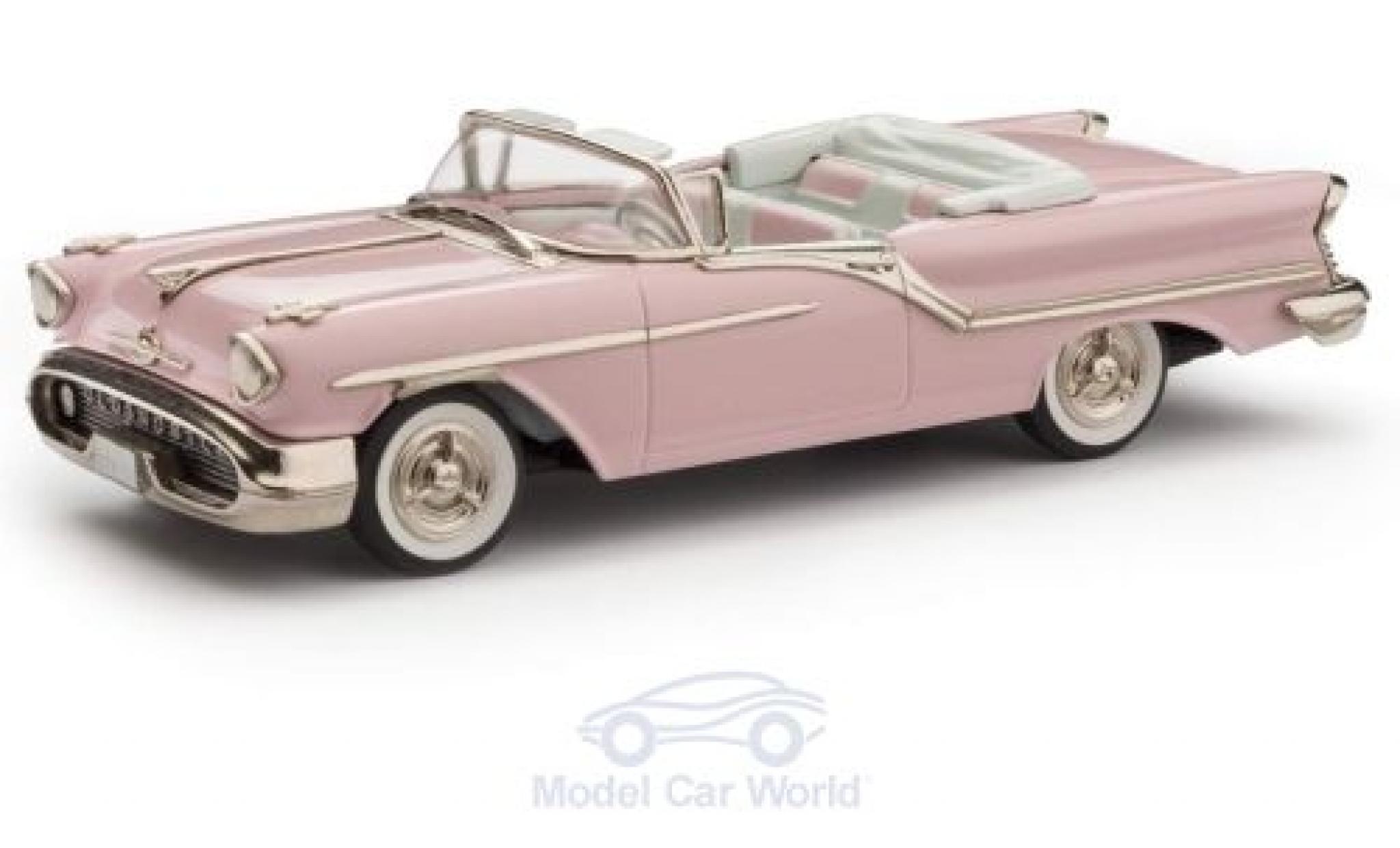 Oldsmobile Super 88 1/43 Brooklin 2-Door Cabriolet roze 1957 modelauto