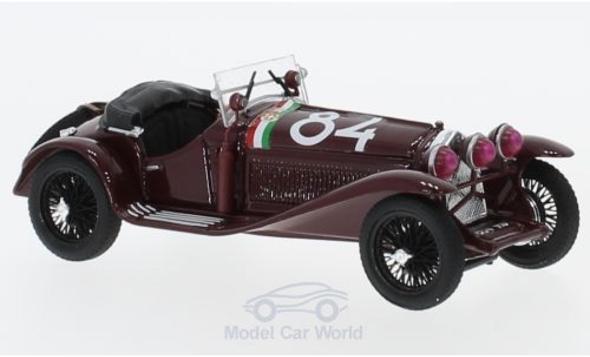 Alfa Romeo 1750 1/43 Brumm GS RHD No.84 Mille Miglia 1930 T. Nuvolari/G-B.Guidotti modelauto