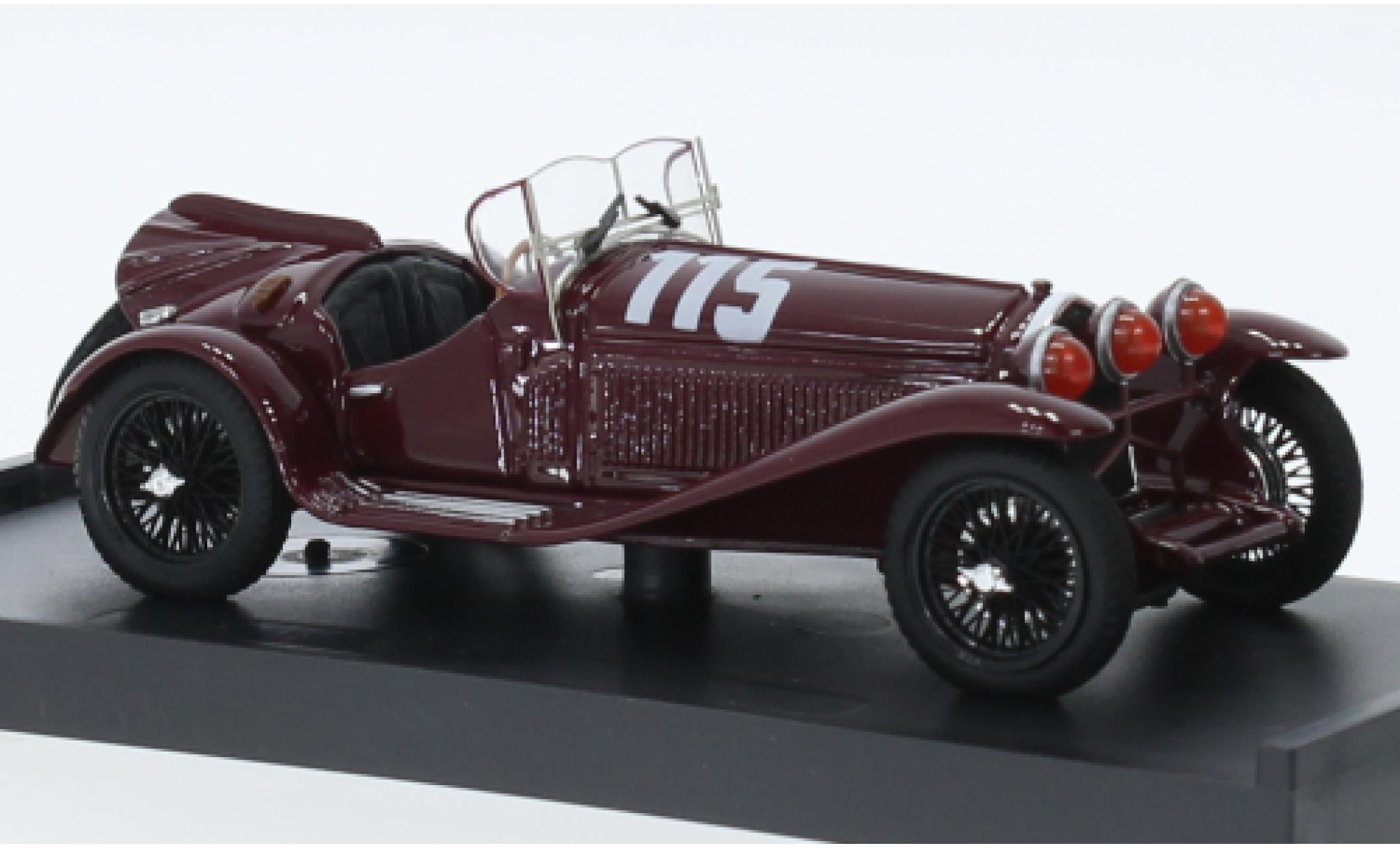 Alfa Romeo 8C 1/43 Brumm 2300 RHD No.115 Mille Miglia 1932 modelauto