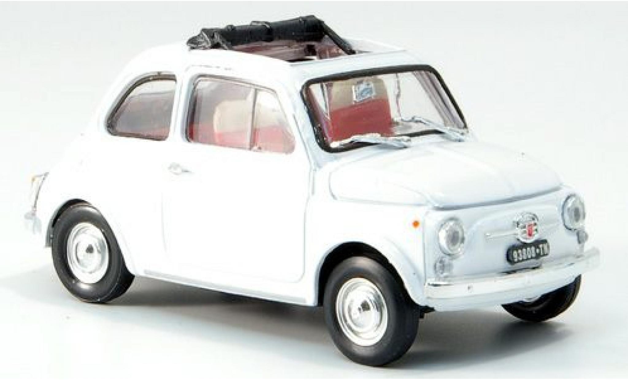Fiat 500 1/43 Brumm F wit 1965 modelauto