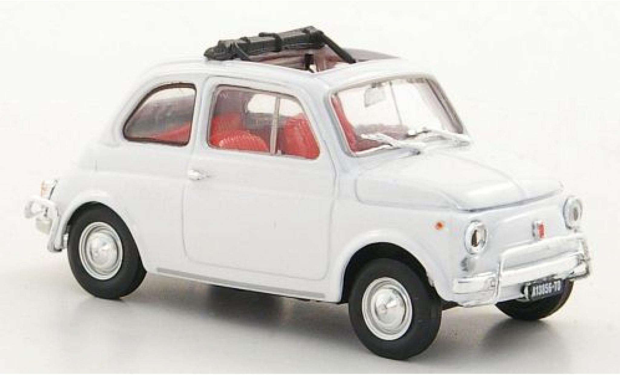 Fiat 500 1/43 Brumm L wit 1968 modelauto