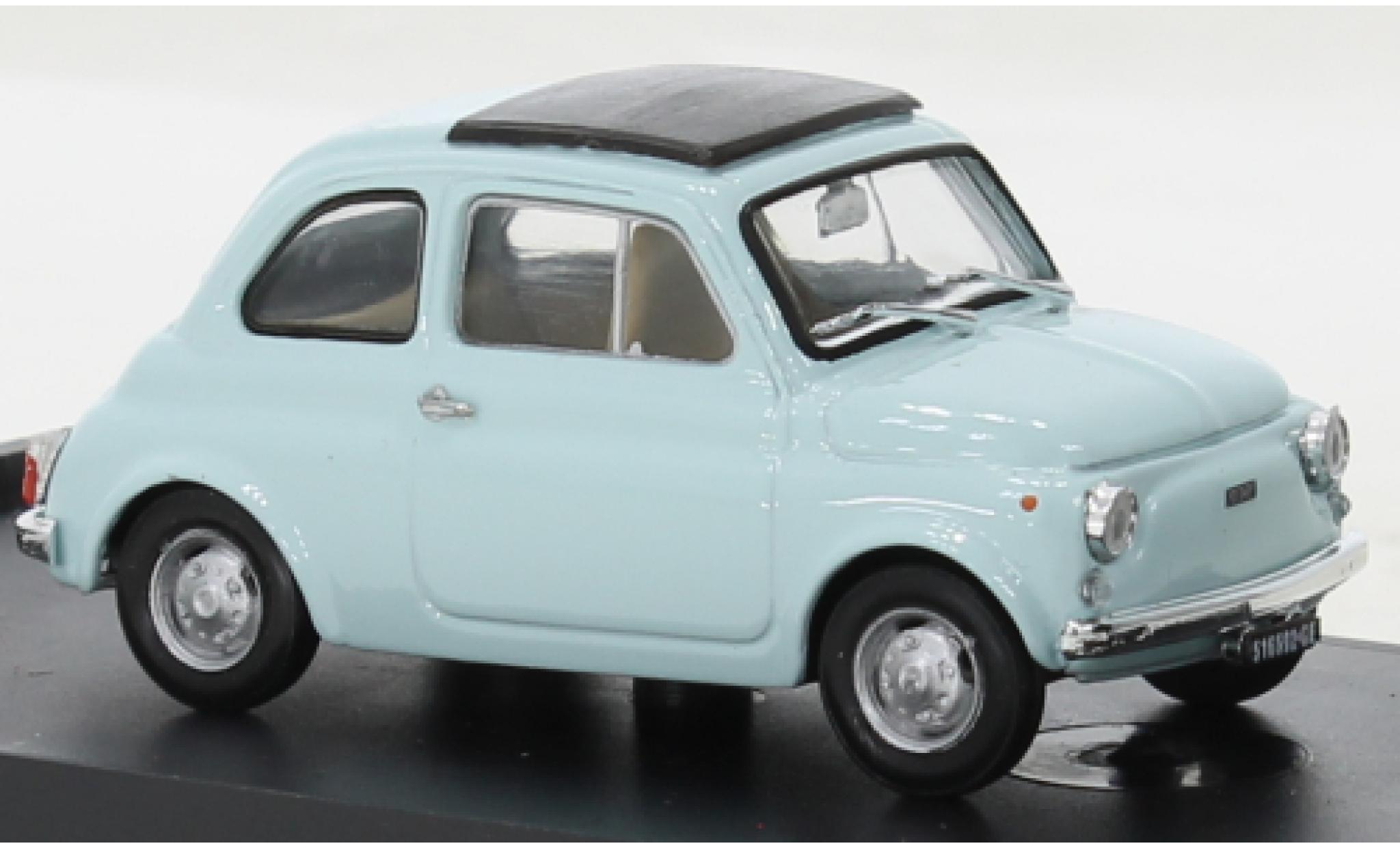 Fiat 500 1/43 Brumm R blauw clair 1972 modelauto