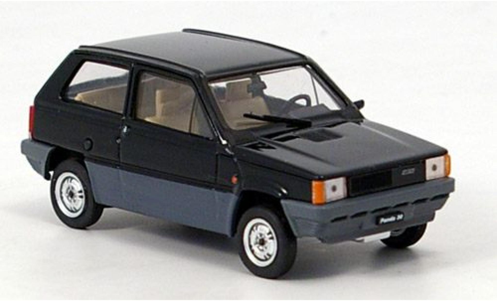 Fiat Panda 1/43 Brumm 30 zwart 1980 modelauto