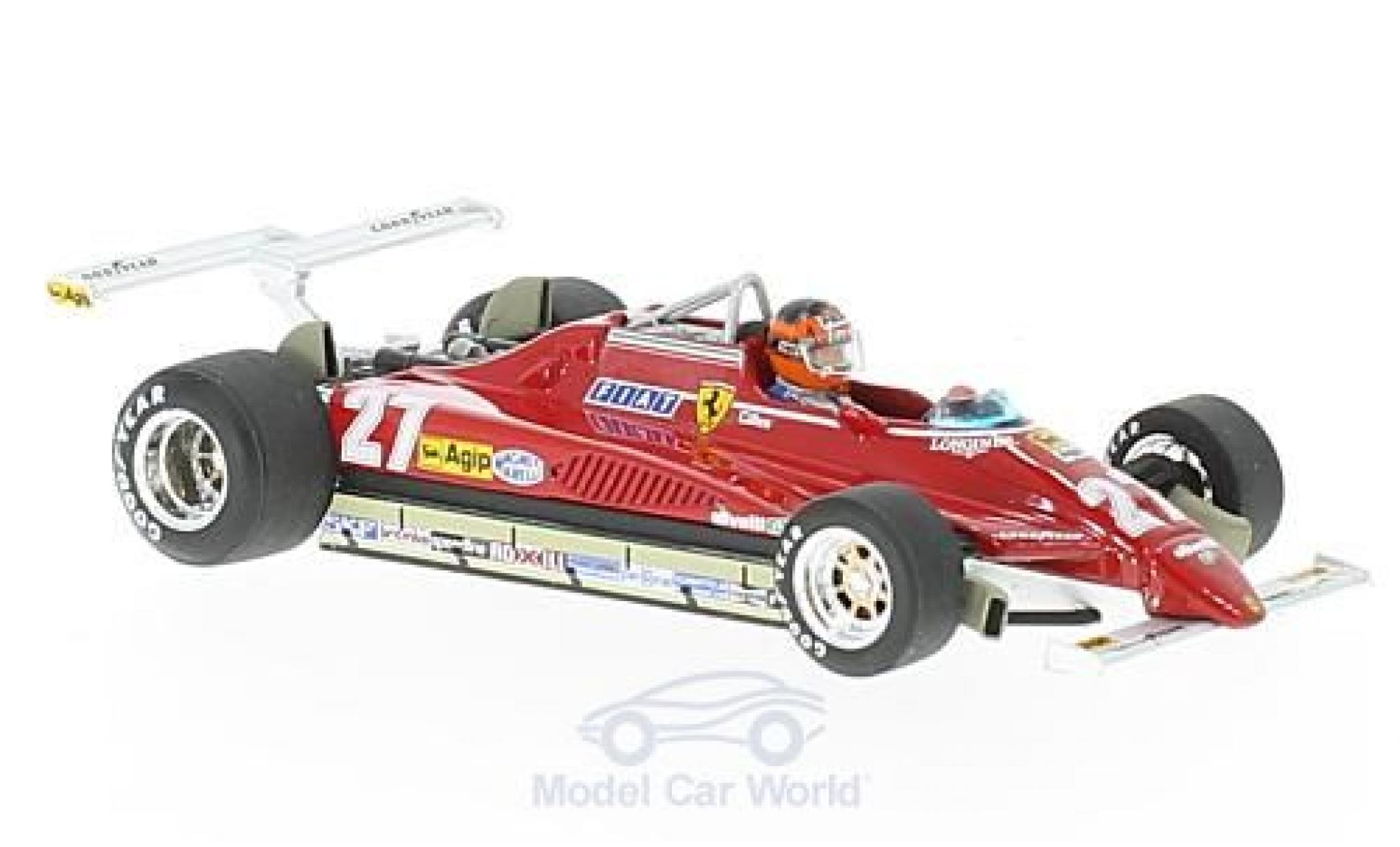 Ferrari 126 1/43 Brumm C2 Turbo No.27 Formel 1 GP Long Beach 1982 mit Fahrerfigur G.Villeneuve modelauto