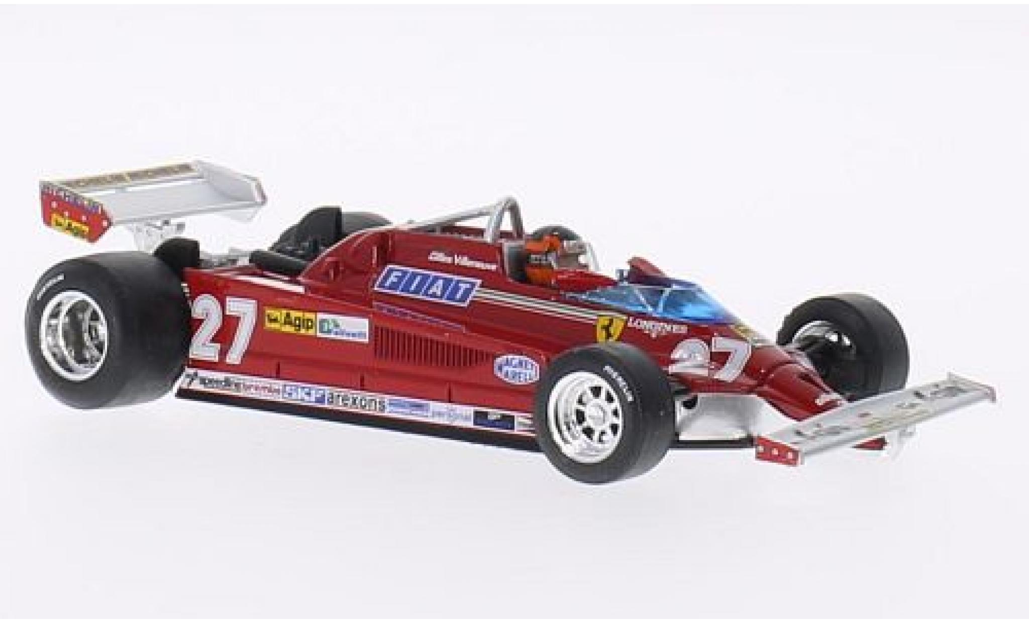 Ferrari 126 1/43 Brumm CK Turbo No.27 Scuderia Formel 1 GP Italien 1981 avec figurine de conducteur G.Villeneuve modelauto