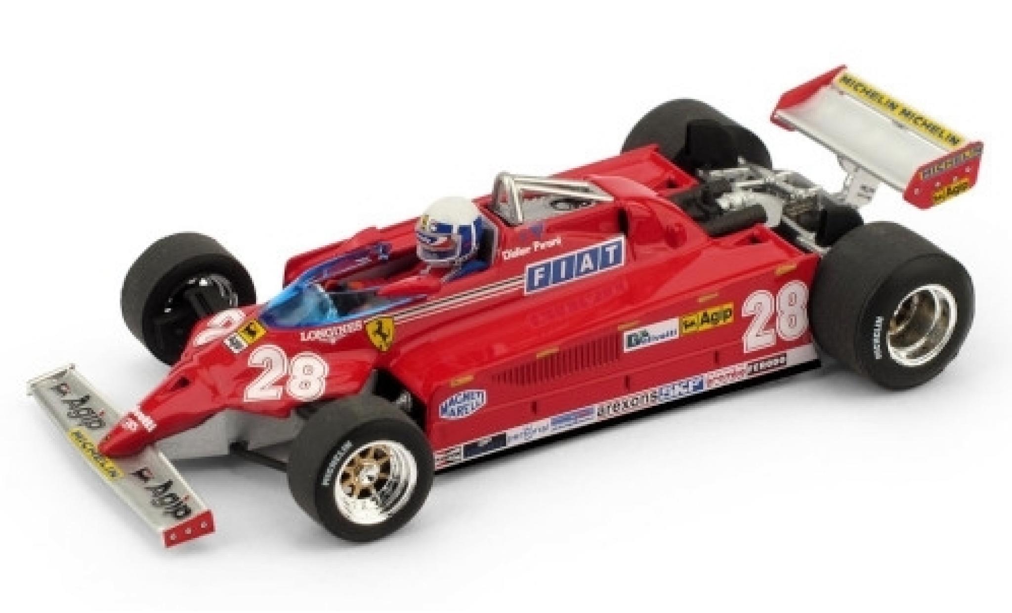 Ferrari 126 1/43 Brumm CK Turbo No.28 Scuderia Formel 1 GP Monaco 1981 y compris les figurine de conducteur D.Pironi modelauto