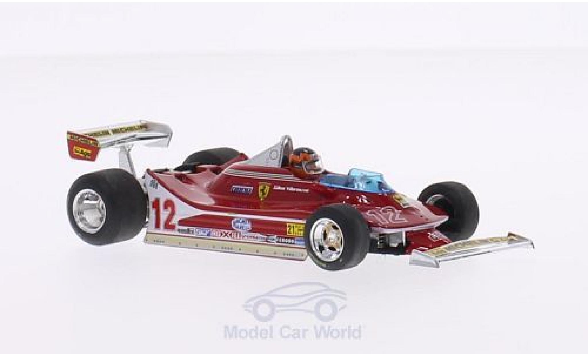 Ferrari 312 T4 1/43 Brumm T4 No.12 Scuderia Formel 1 GP USA West 1979 mit Fahrerfigur G.Villeneuve modelauto