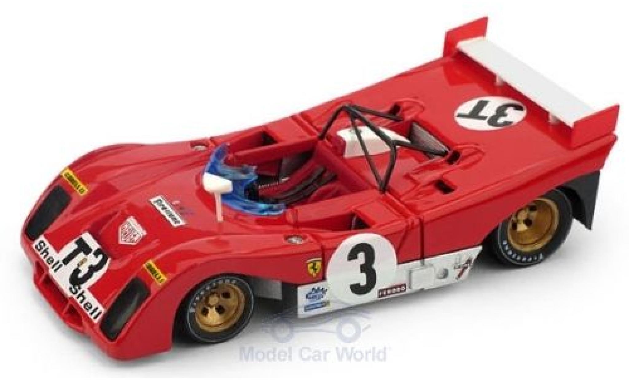 Ferrari 312 1/43 Brumm PB RHD No.3T Targa Florio 1972 T-Car A.Merzario/S.Munari modelauto