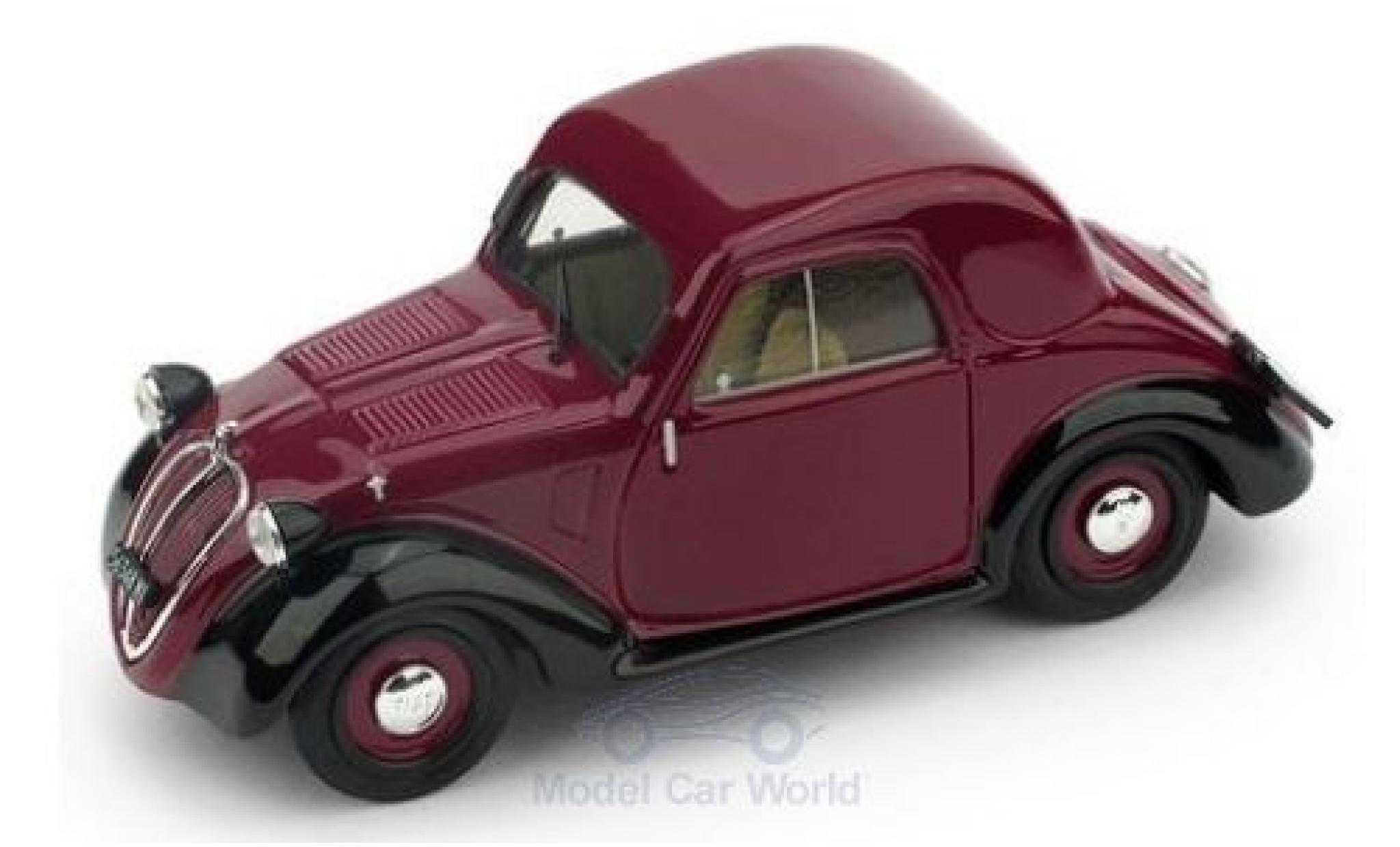Fiat 500 1/43 Brumm A 1.Serie rood/zwart 1936 modelauto