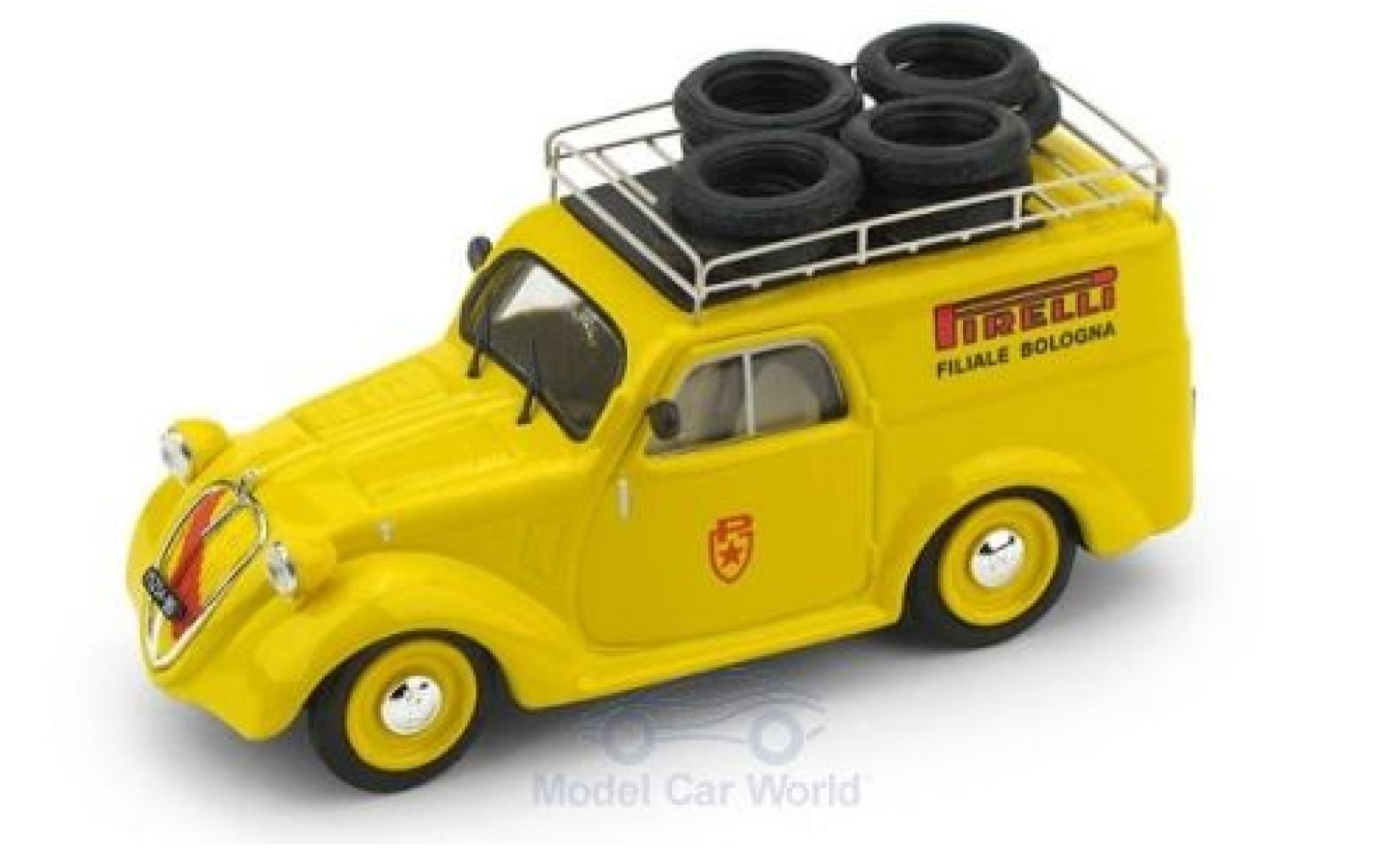Fiat 500 1/43 Brumm B Furgoncino Pirelli Filiale di Bologna 1950 modelauto