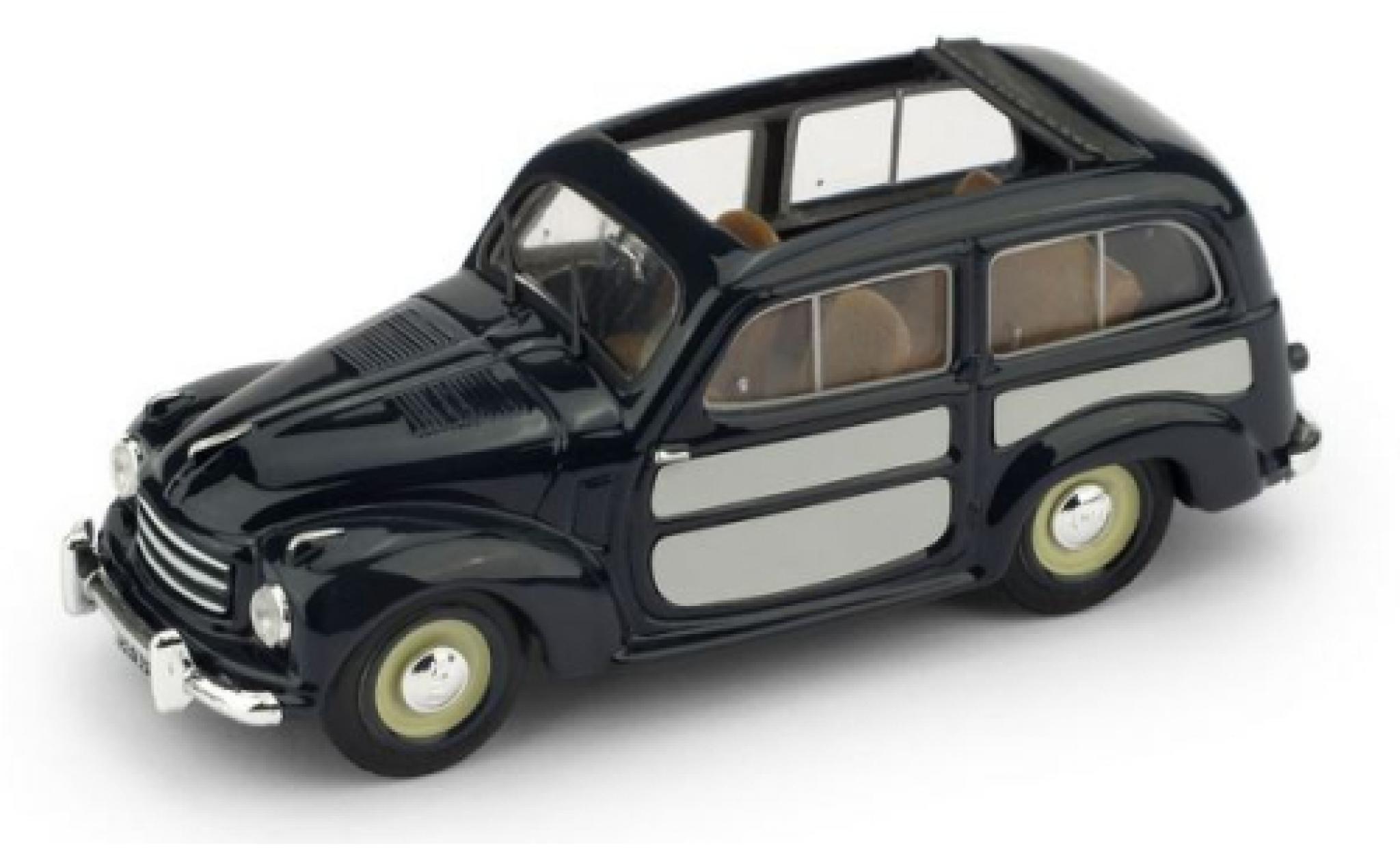 Fiat 500 1/43 Brumm C Belvedere blauw/grijs 1951 modelauto