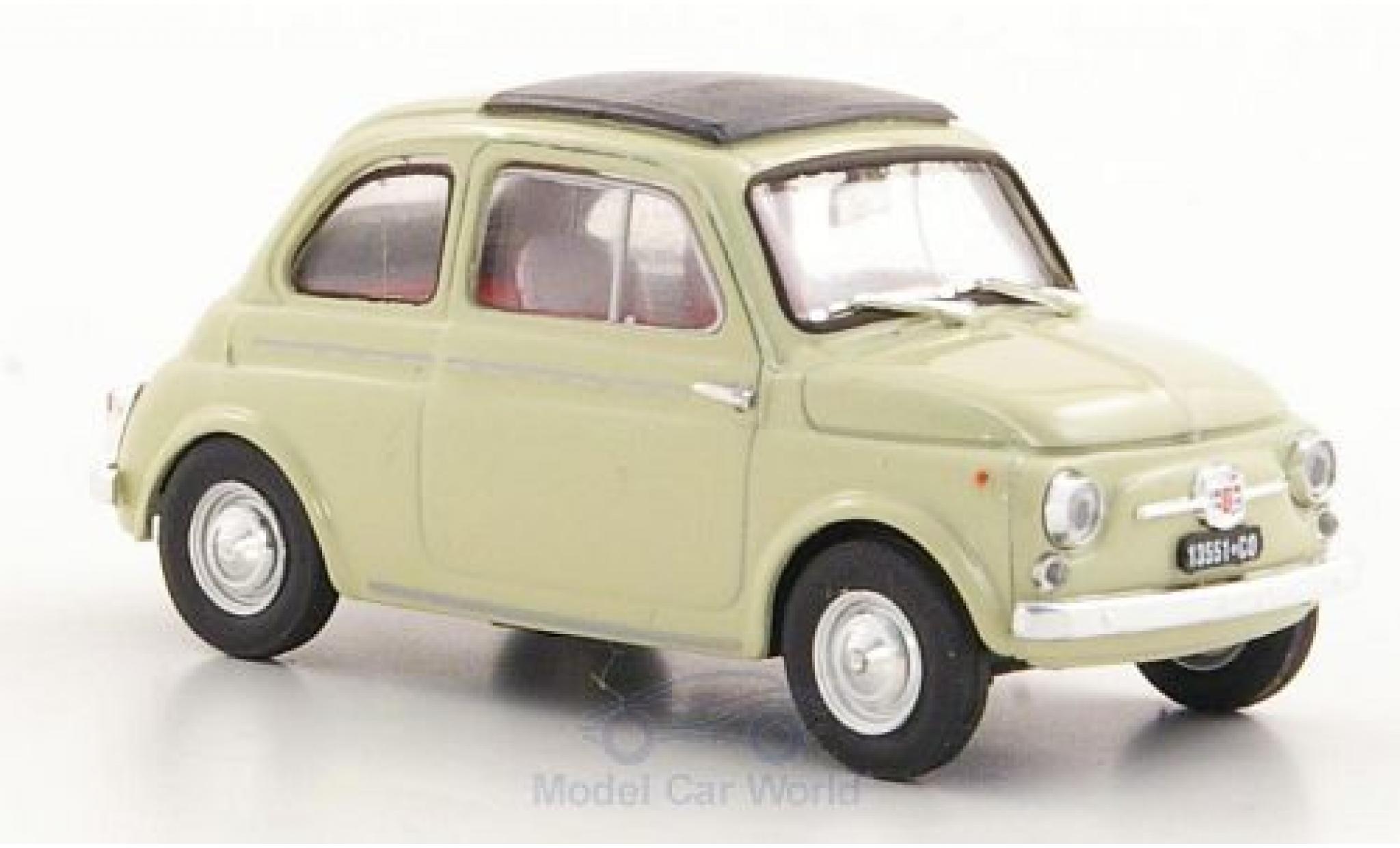 Fiat 500 1/43 Brumm D beige 1960 modelauto