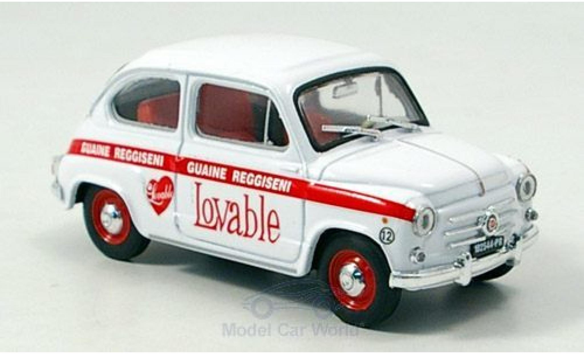 Fiat 600 1/43 Brumm 1960 Intimo Lovable modelauto