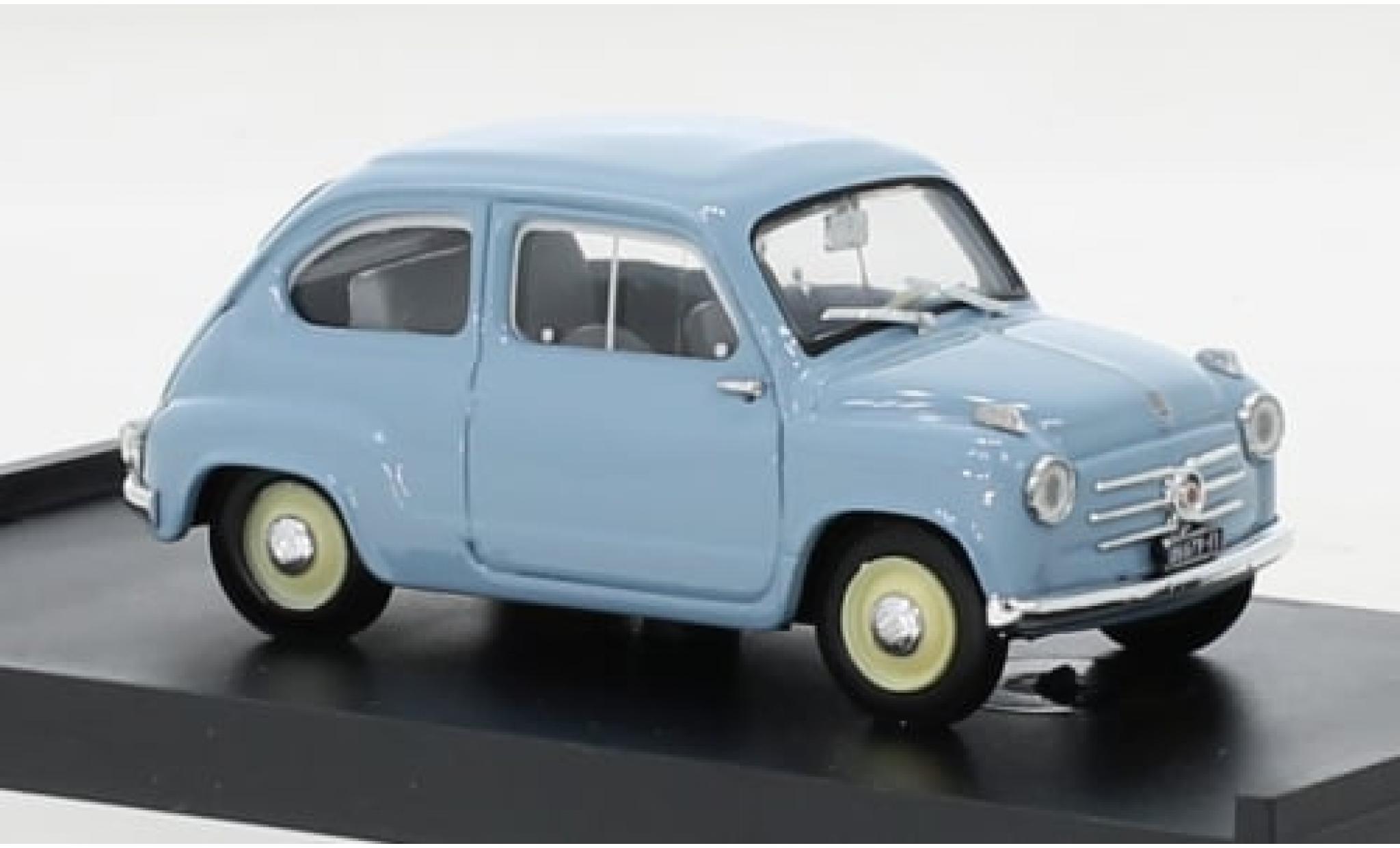 Fiat 600 1/43 Brumm Berlina Serie 1 blauw 1955 1:43 modelauto