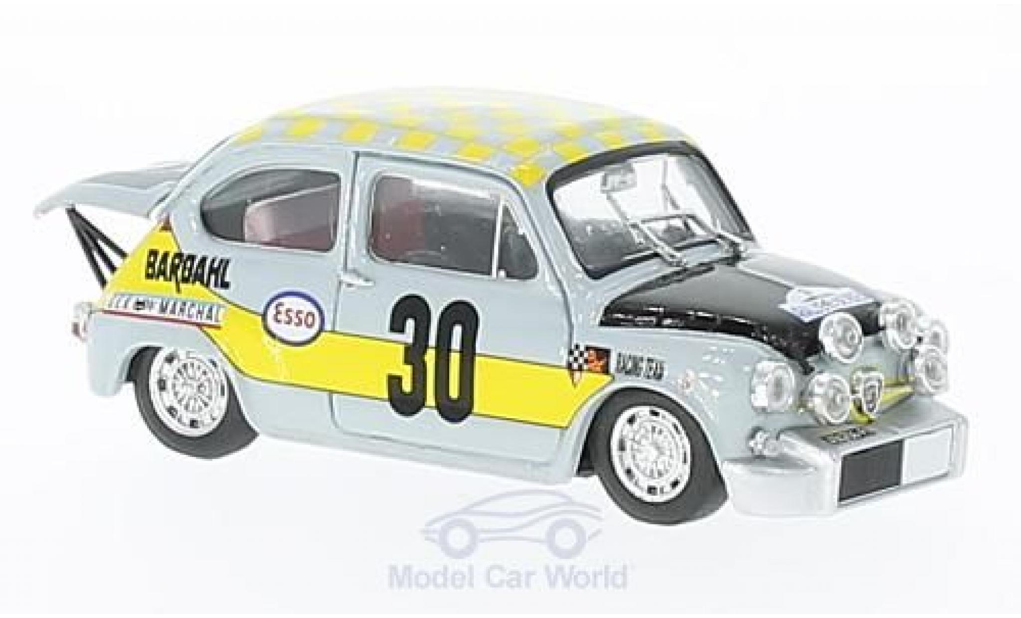 Fiat Abarth 1000 1/43 Brumm No.30 Scuderia Bardahl Rouen 1969 Ficol/Beurden modelauto