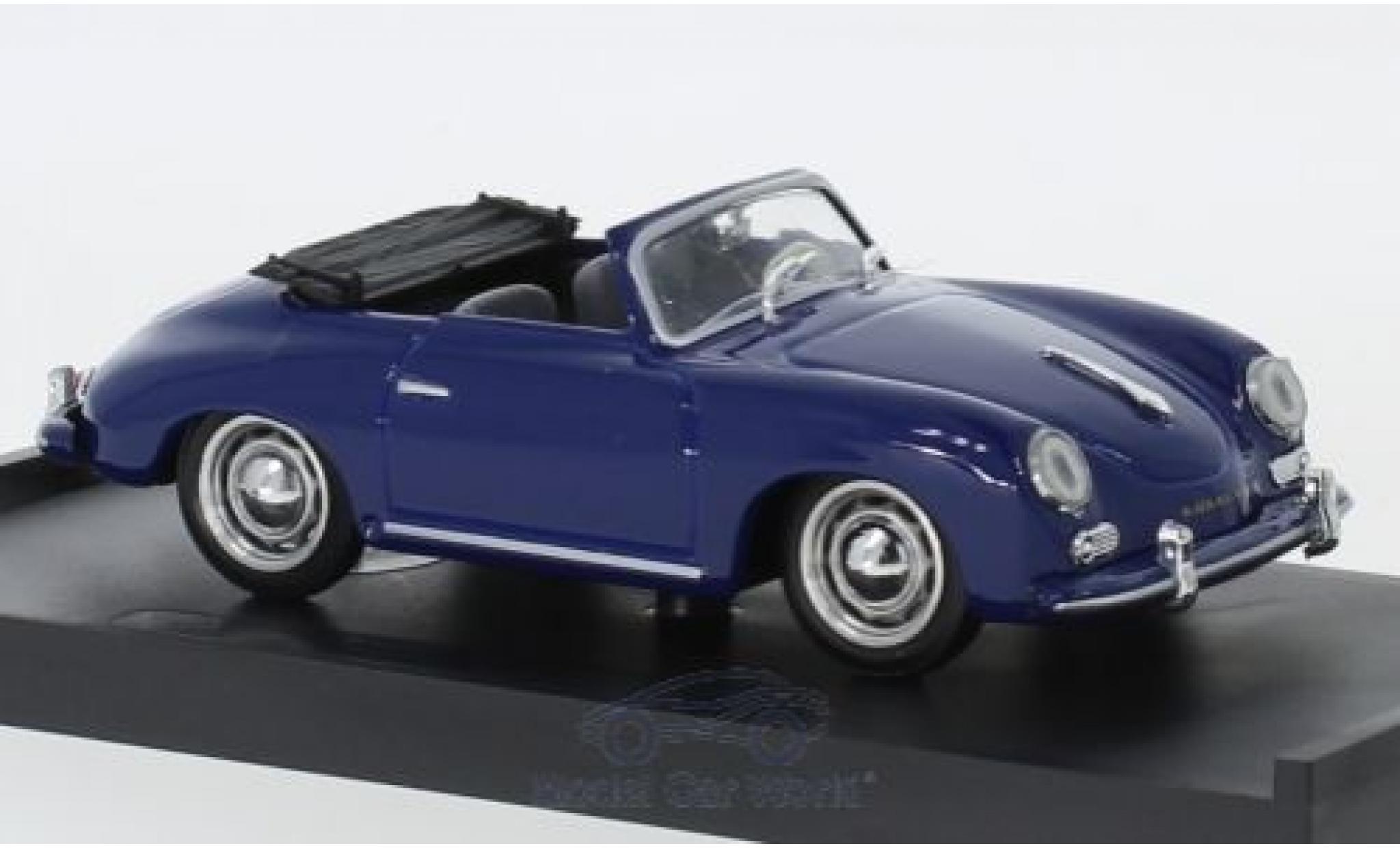Porsche 356 1/43 Brumm Cabriolet blauw 1952 modelauto