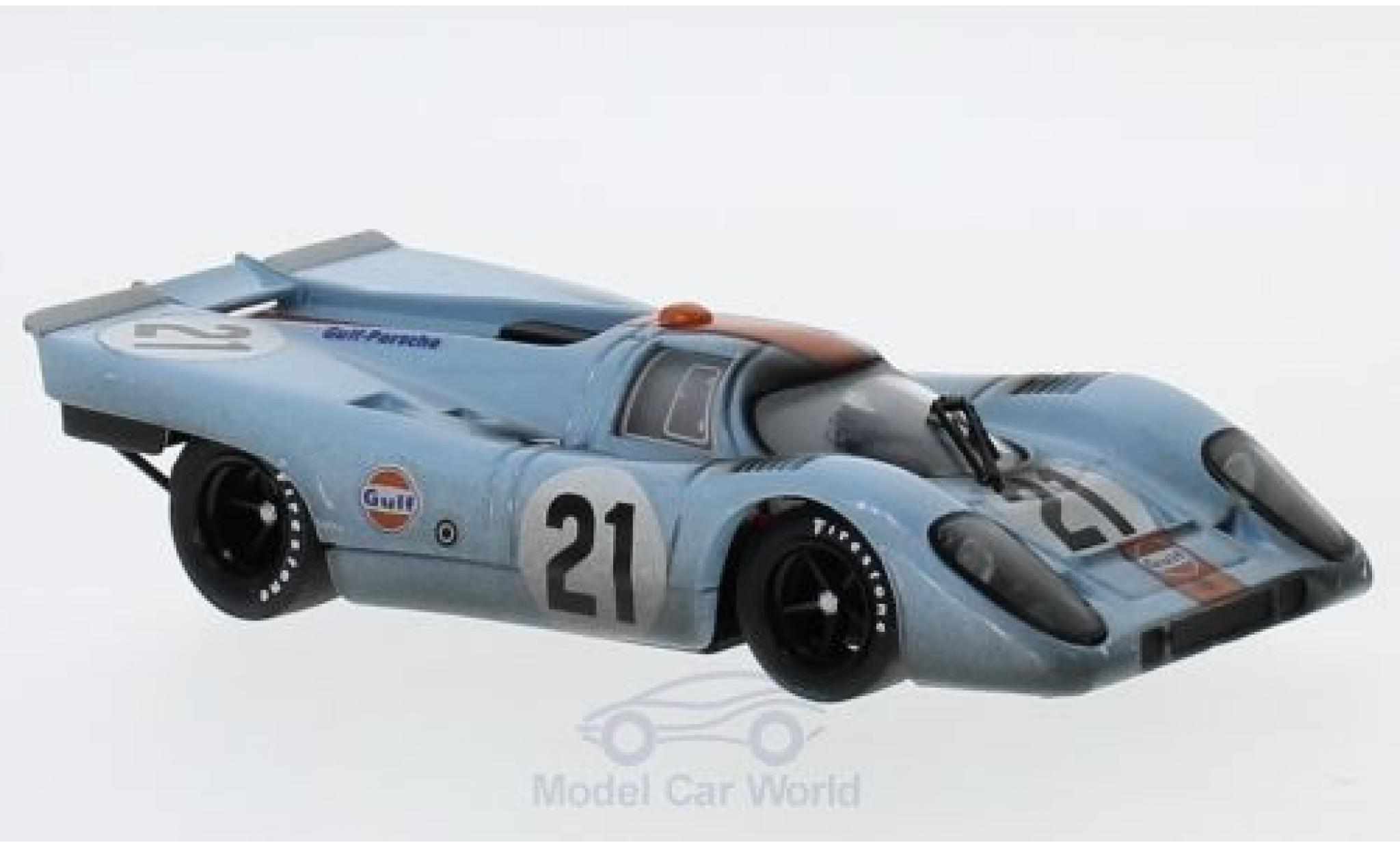 Porsche 917 1970 1/43 Brumm K RHD No.21 JWA-Gulf Racing Team Gulf 24h Le Mans 1970 mit Rennspuren P.Rodriguez/L.Kinnunen modelauto