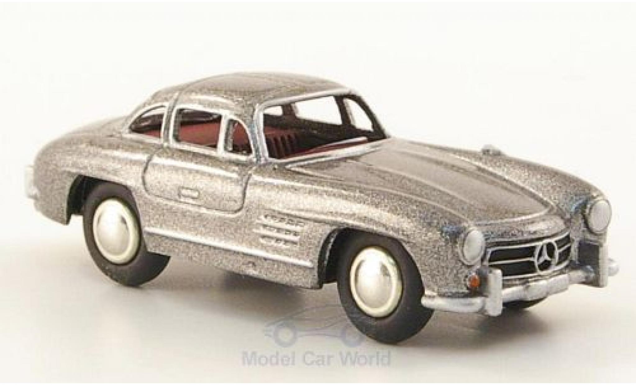 Mercedes 300 SL 1/87 Bub SL (W198) metallic grijs modelauto
