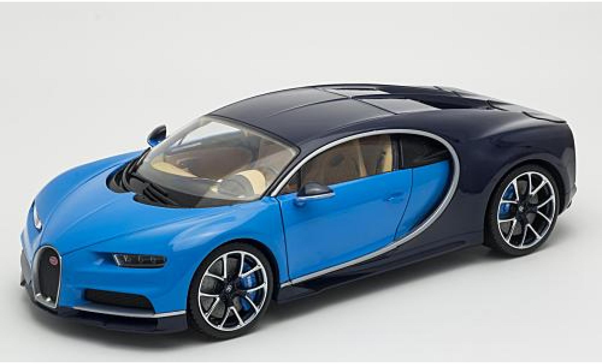 Bugatti Chiron 1/18 Welly blauw 1:18 modelauto