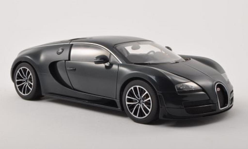 Bugatti Veyron 16.4 1/18 Autoart 16.4 Super Sport carbon-blauw 2010 modelauto