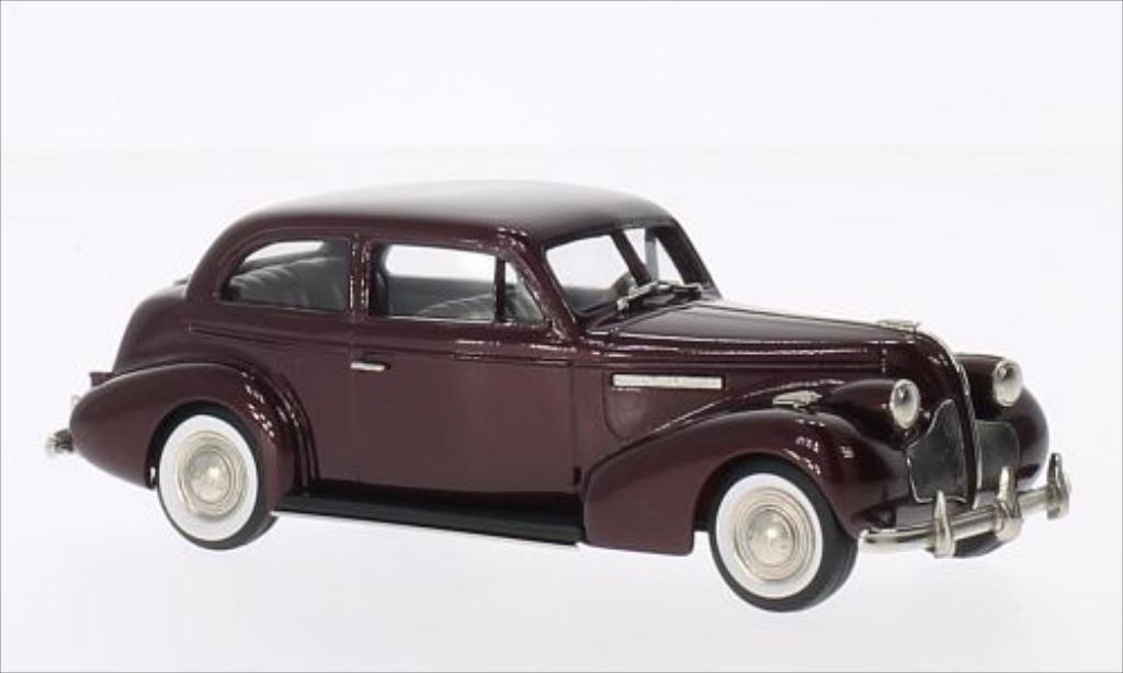 Buick Century 1/43 Brooklin 2-door Touring Sedan M-68 metallic rood 1939 modelauto