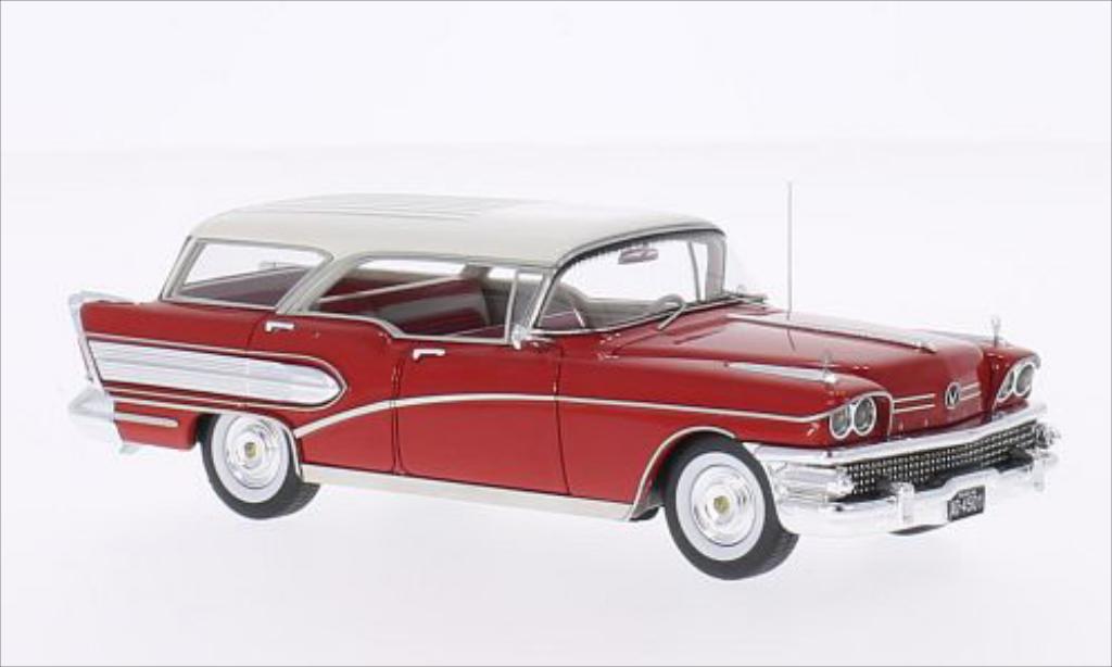 Buick Century 1/43 Neo Caballero rood/wit 1958 modelauto