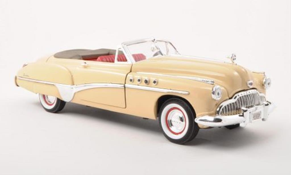 Buick Roadmaster 1/18 Motormax Cabriolet beige 1949 modelauto