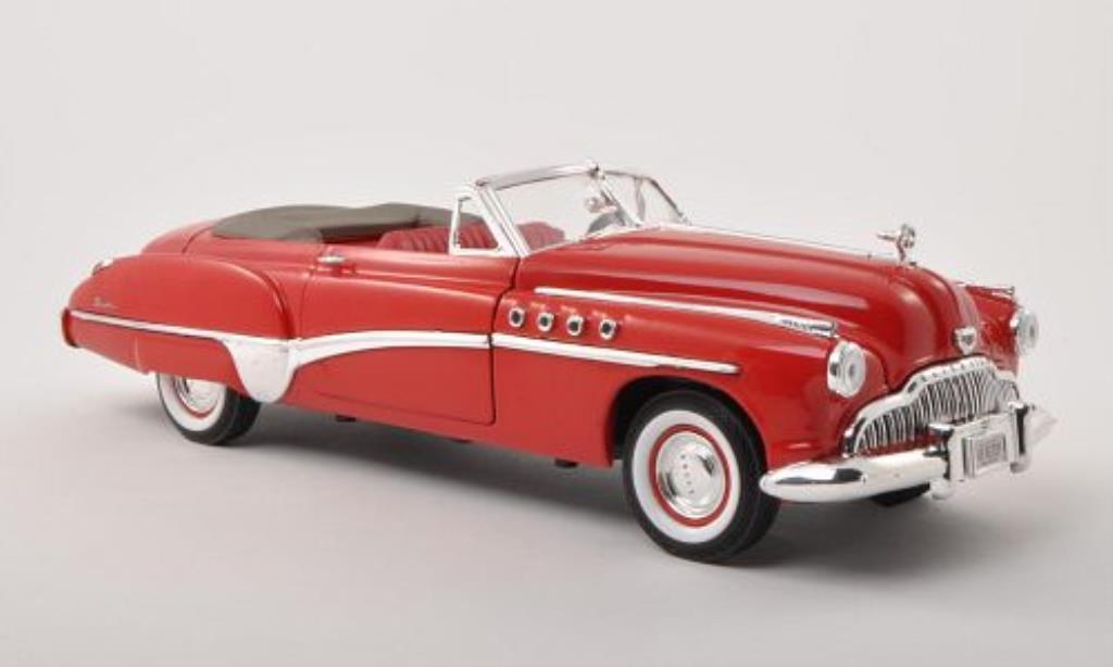 Buick Roadmaster 1/18 Motormax Cabriolet rood 1949 modelauto