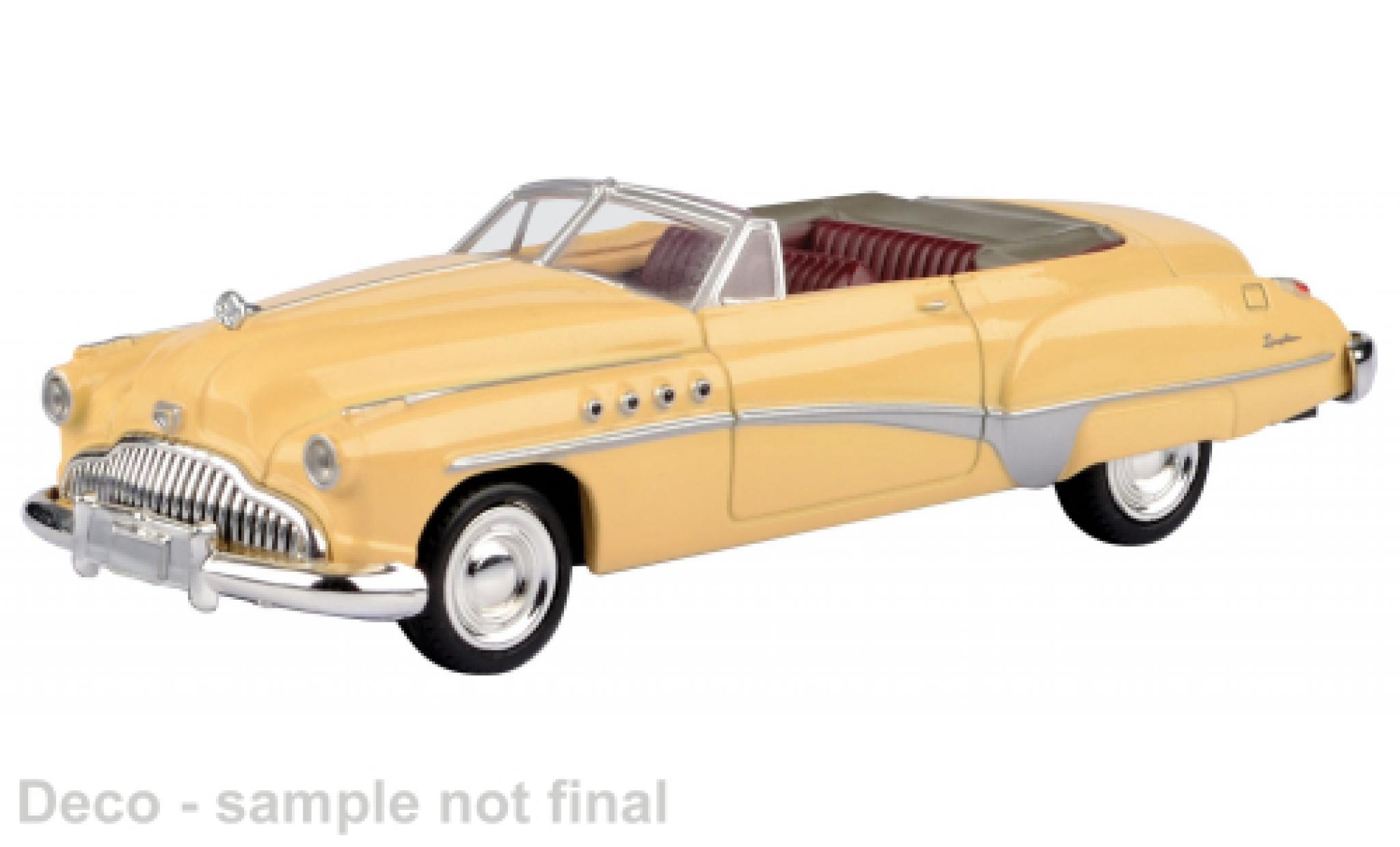 Buick Roadmaster 1/43 Motormax geel 1949 1:43 modelauto