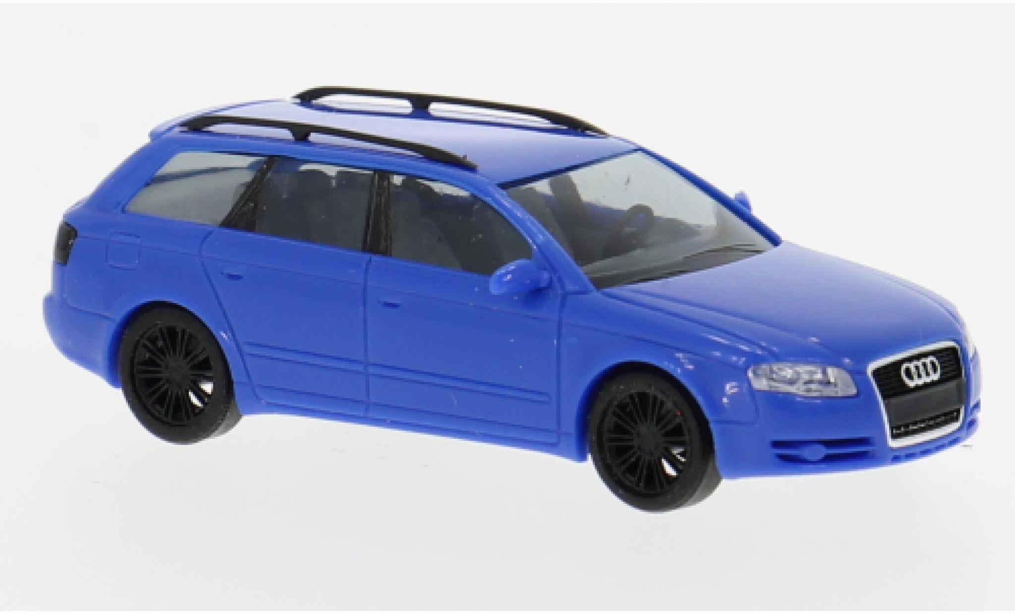 Audi A4 1/87 Busch Avant blauw 2004 1:87 modelauto