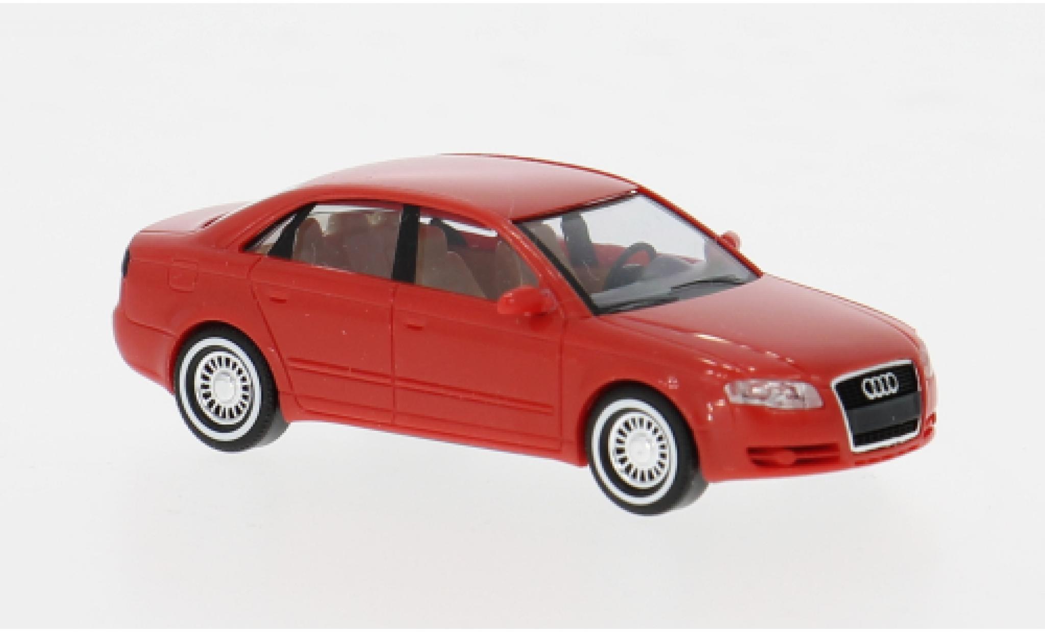 Audi A4 1/87 Busch rood 2004 1:87 modelauto
