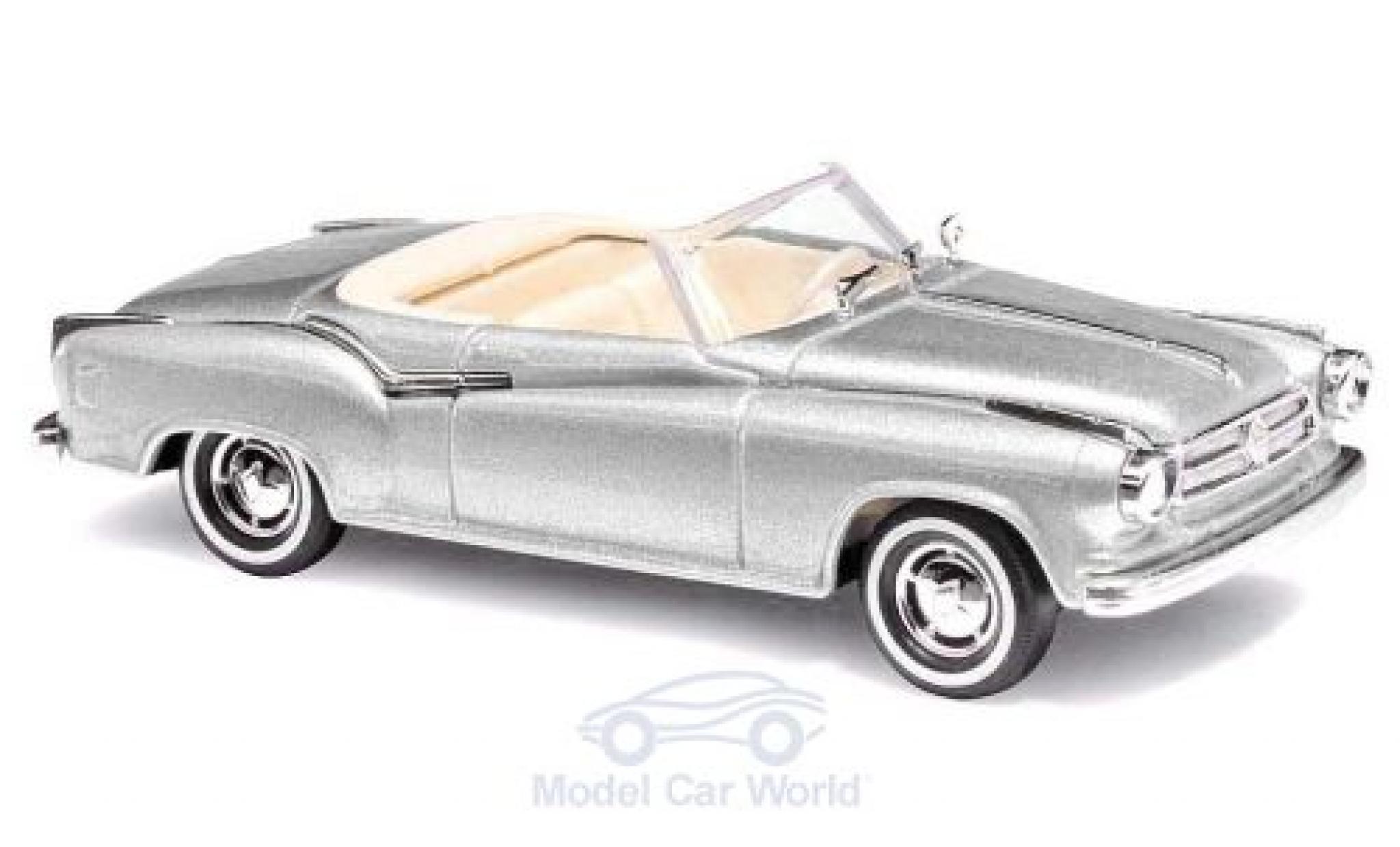 Borgward Isabella 1/87 Busch Cabriolet grijs 1958 modelauto