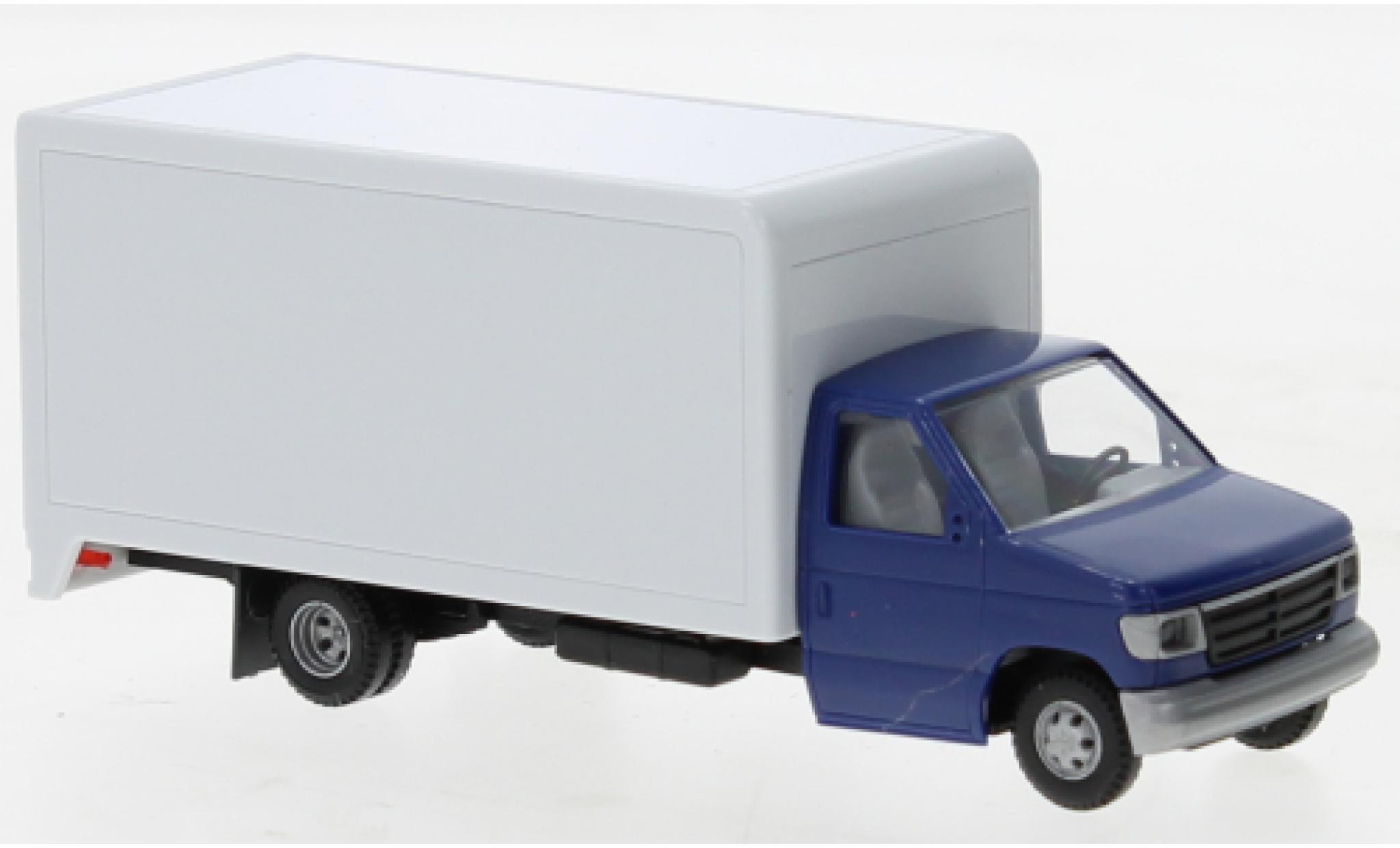 Ford E350 1/87 Busch E-350 bestelwagen blauw 1992 modelauto