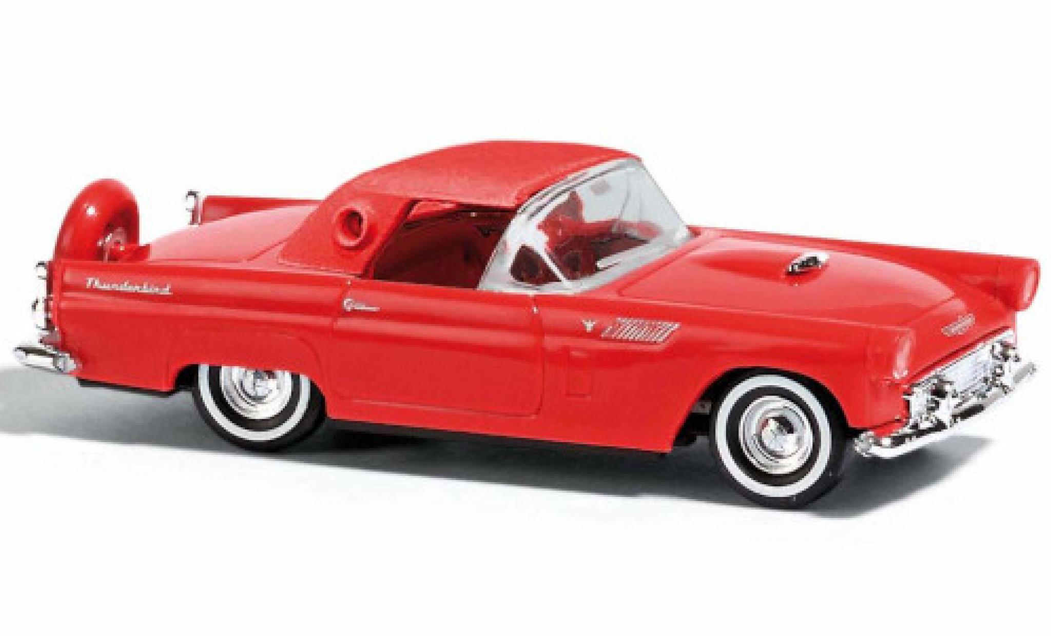 Ford Thunderbird 1/87 Busch Hardtop rood 1956 modelauto