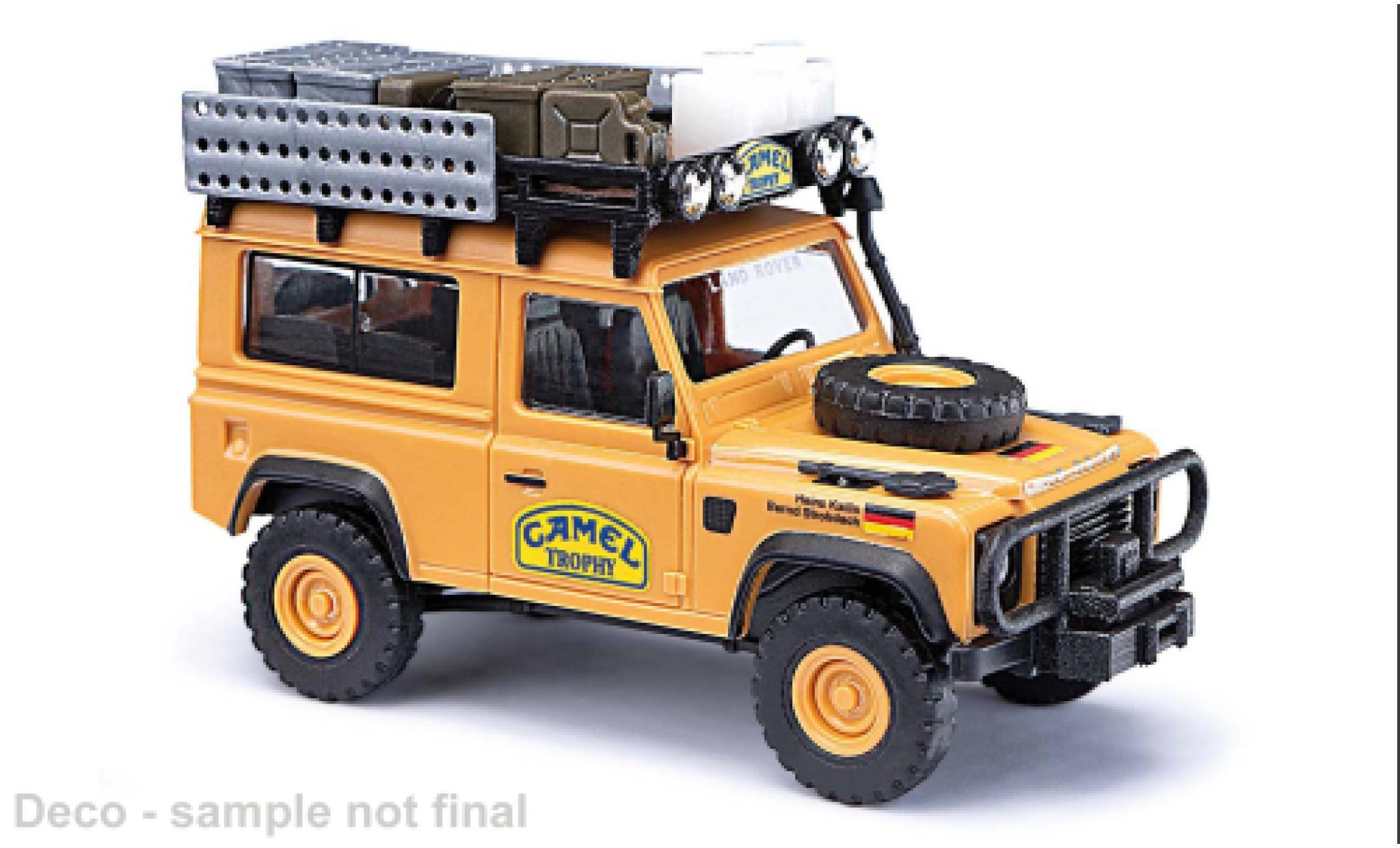 Land Rover Defender 1/87 Busch 90 Camel Trophy 1985 1983 modelauto