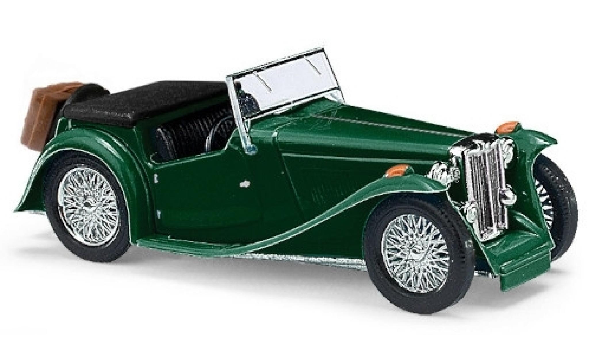 MG Midget 1/87 Busch TC groen fonc&eacute; RHD 1968 modelauto