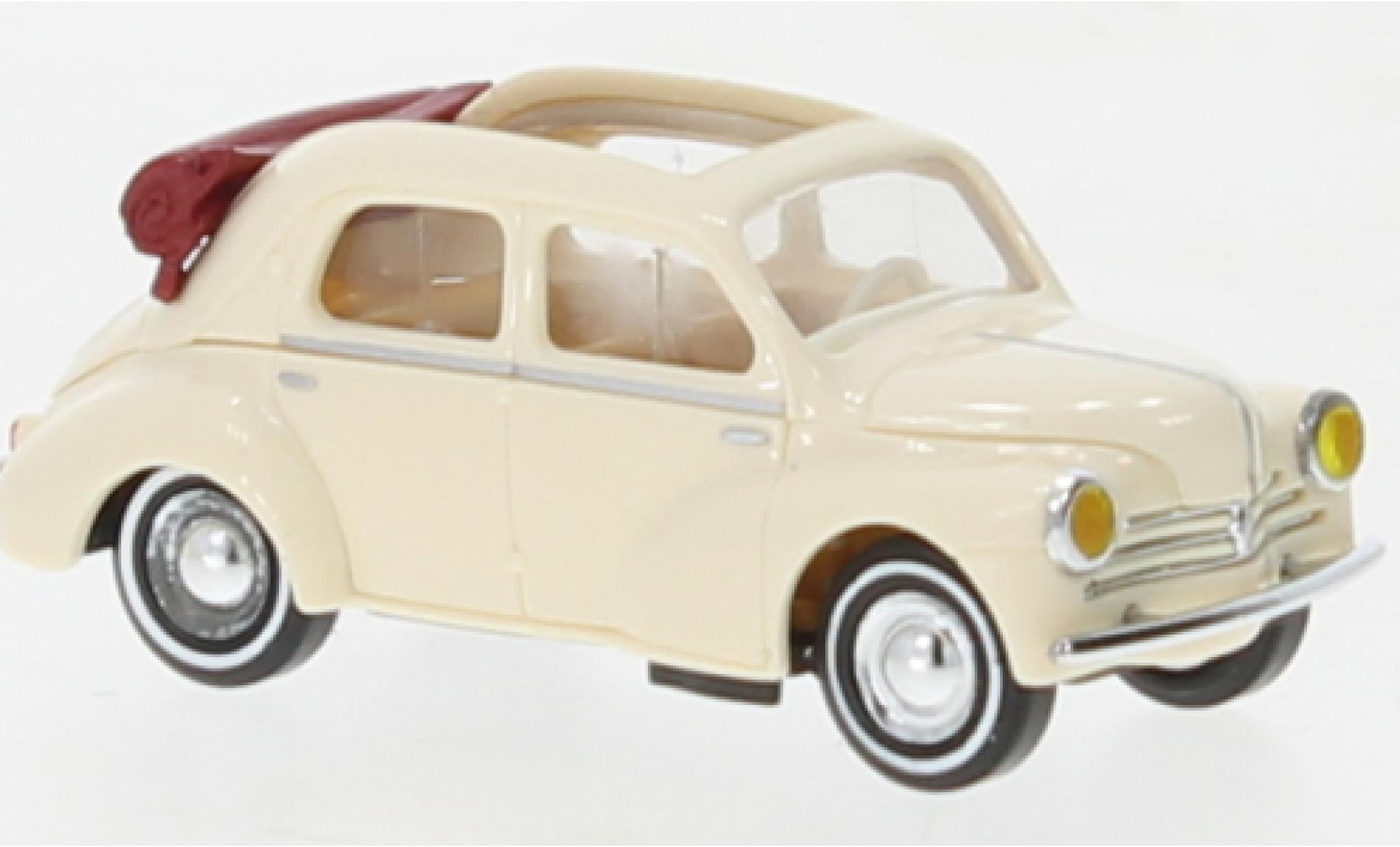 Renault 4CV 1/87 Busch cabriolet beige 1954 modelauto